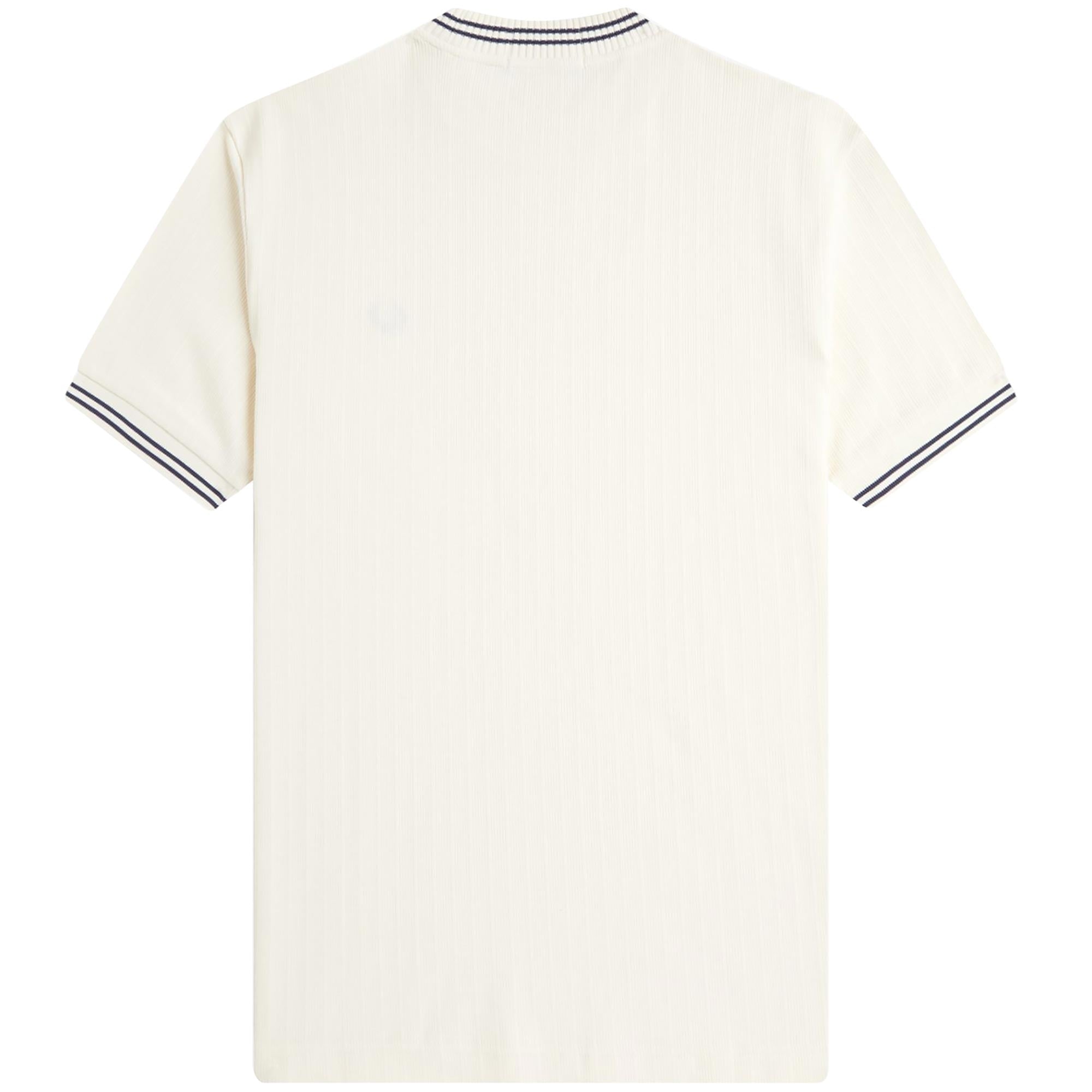 Fred Perry Ribbed Jersey T-Shirt - Ecru