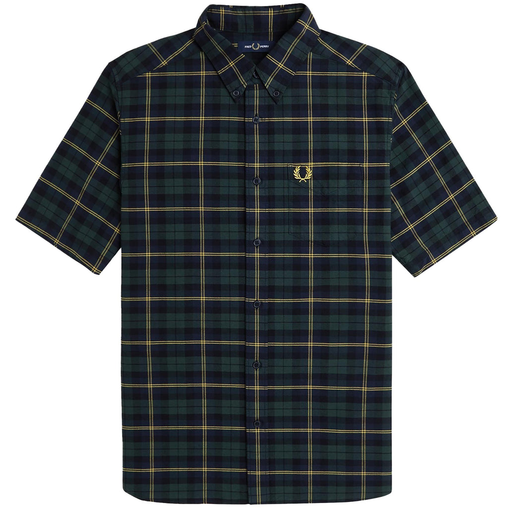 Fred Perry Oxford Tartan Shirt - Navy