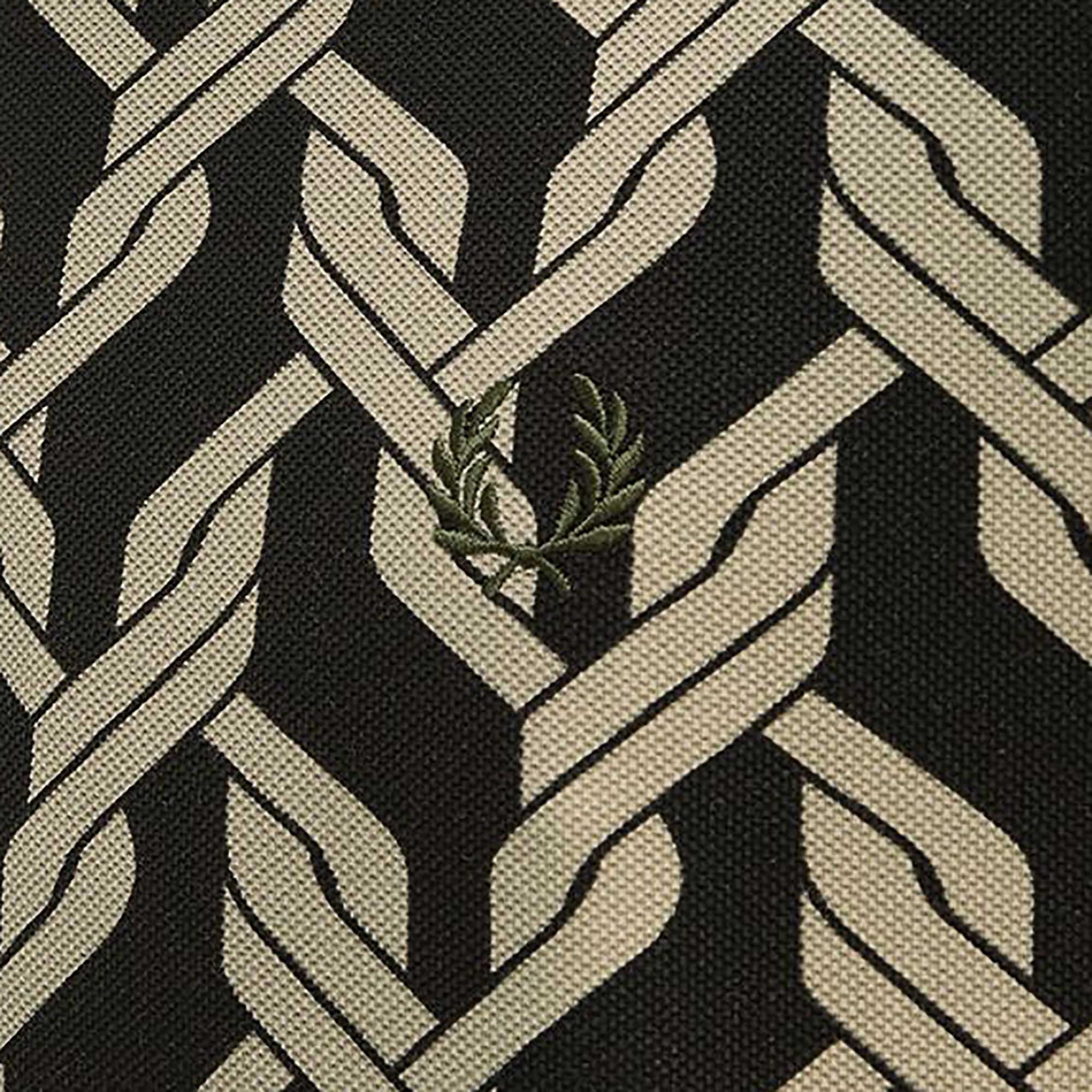 Fred Perry Cable Print Polo Shirt - Black