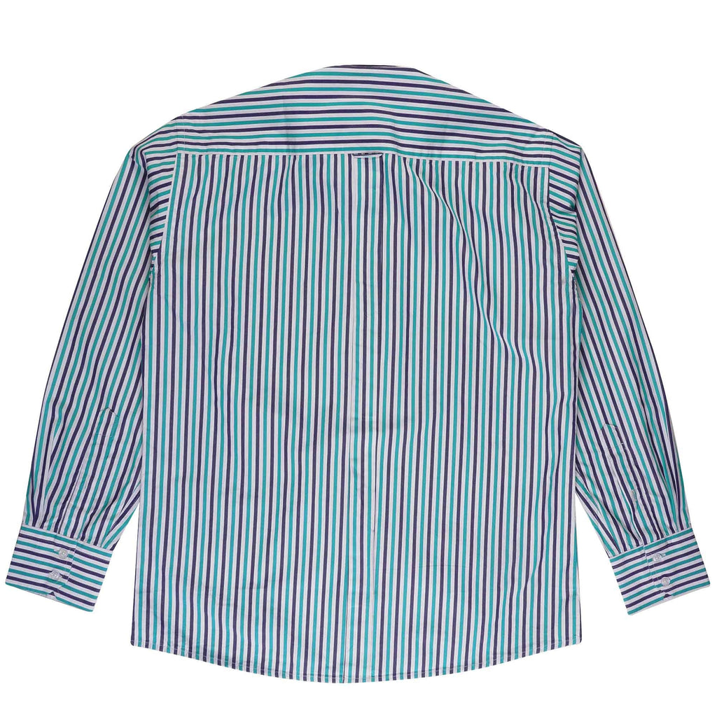 Real Hoxton Classic Striped Shirt - Green and White