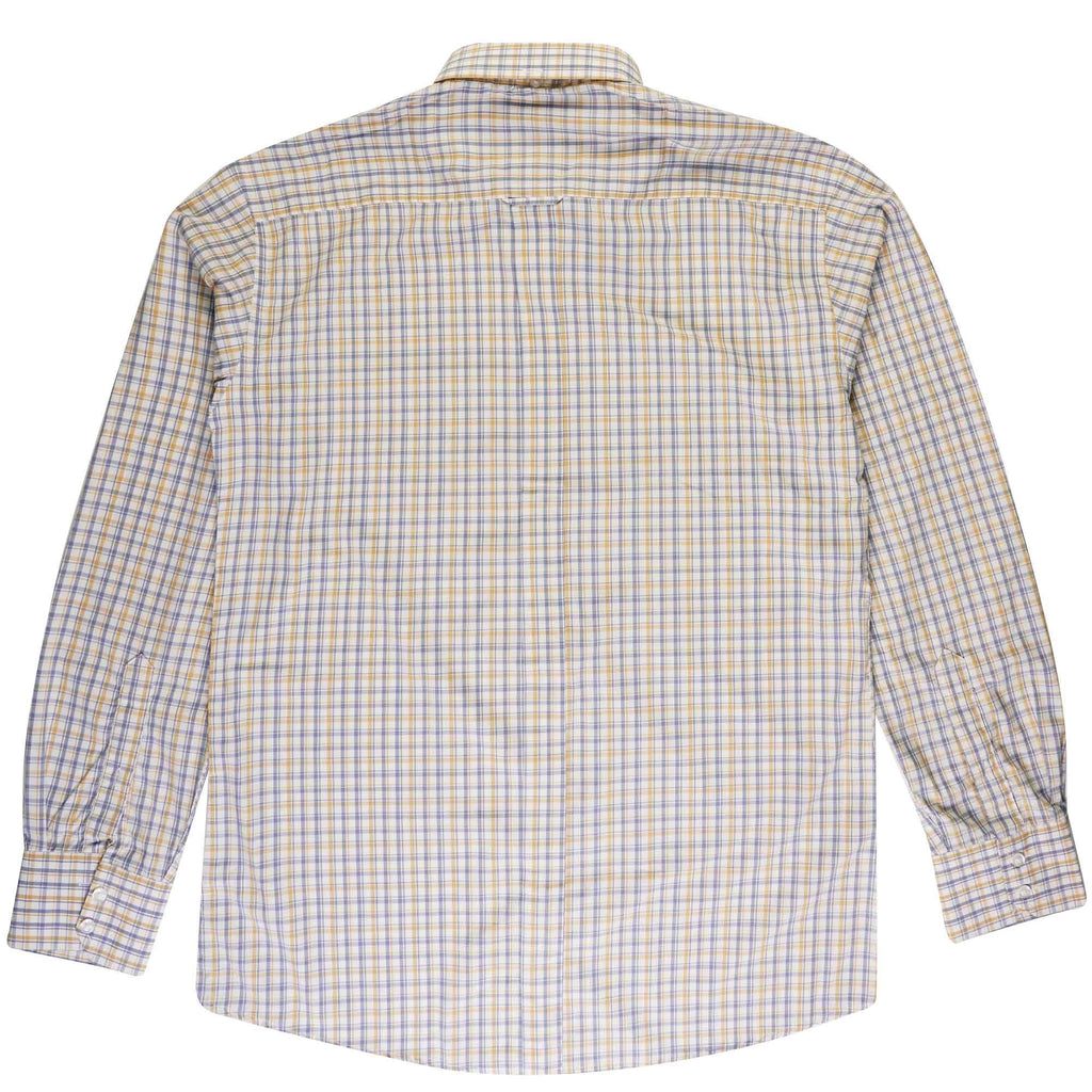 Real Hoxton Check Long Sleeves Shirt - White Powder
