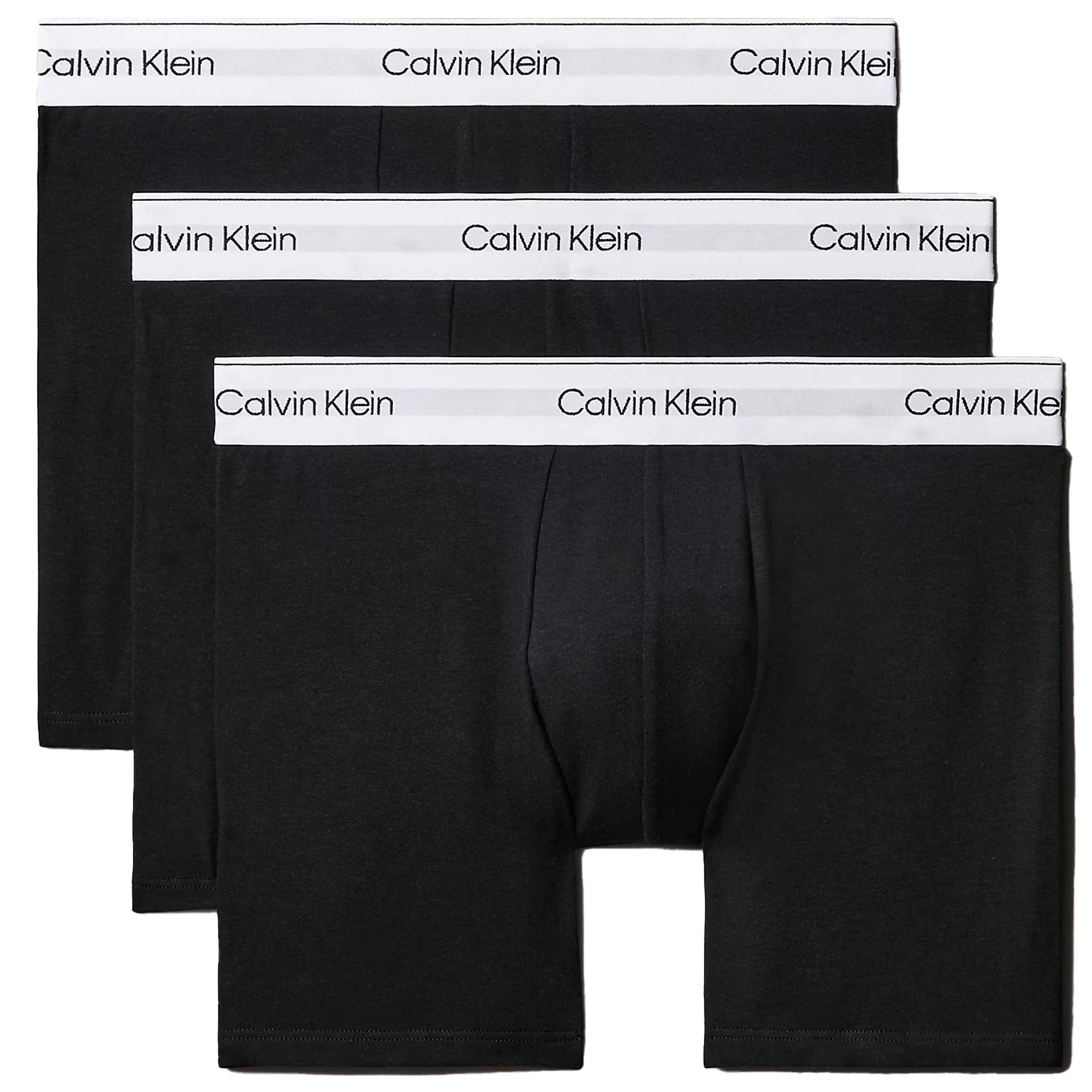 Calvin Klein 3 Pack Icon Cotton Stretch Boxer Briefs - Black