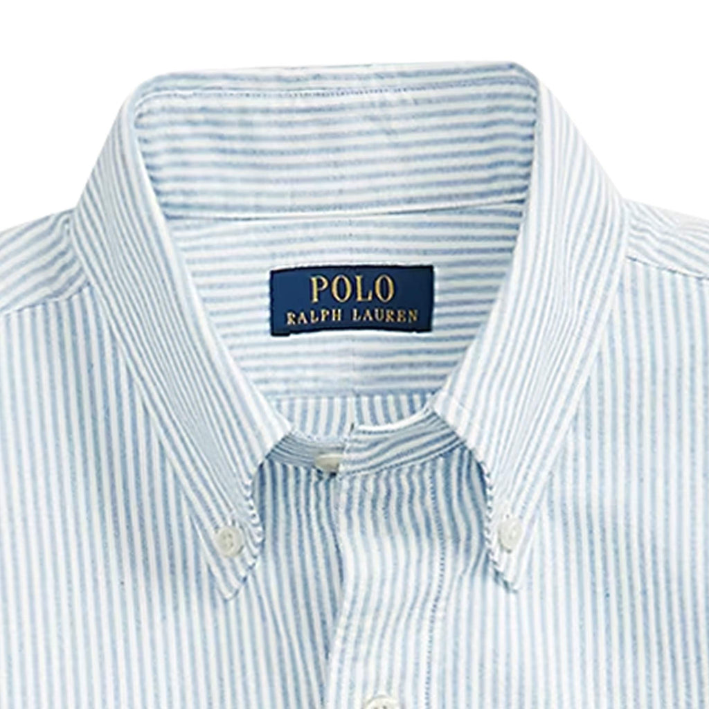 Polo Ralph Lauren Custom Fit Oxford Shirt - Blue and White