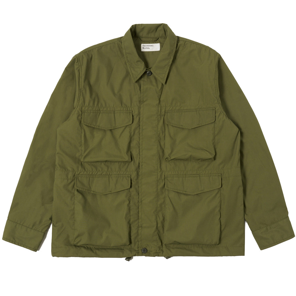Universal Works Recycled Poly Tech Parachute Field Jacket - Olive