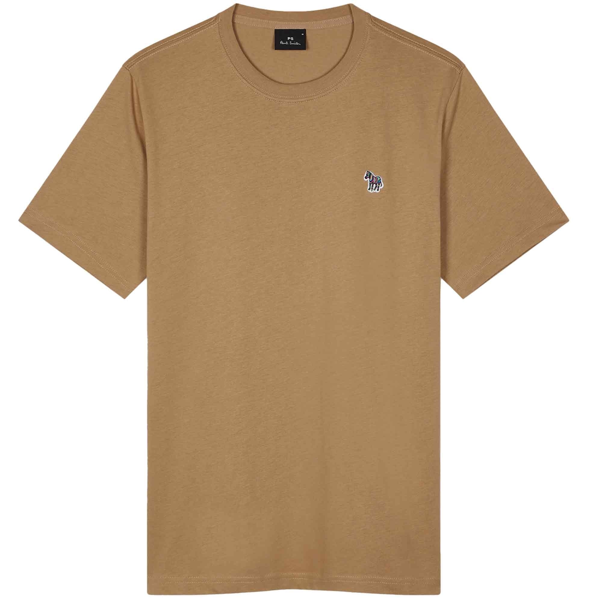 Paul Smith Organic Cotton Zebra Logo T-Shirt - Camel