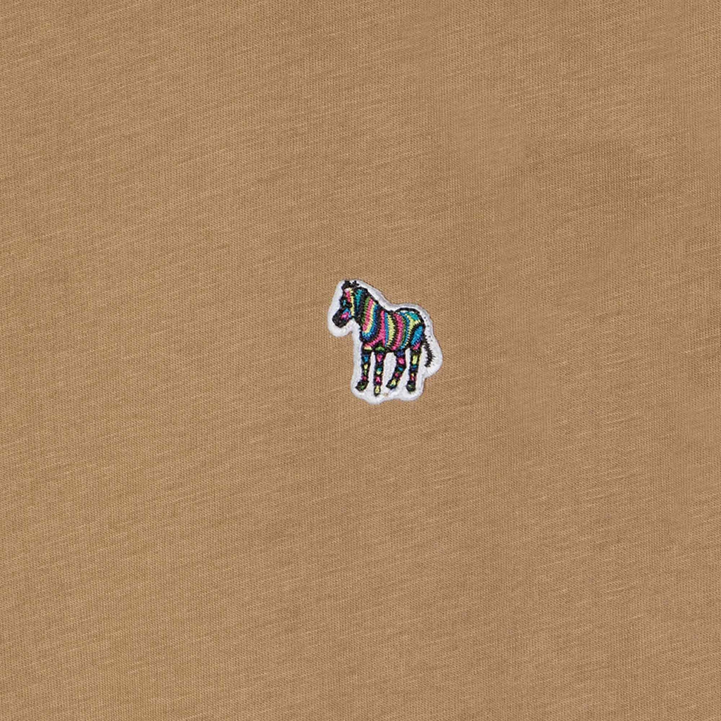 Paul Smith Organic Cotton Zebra Logo T-Shirt - Camel