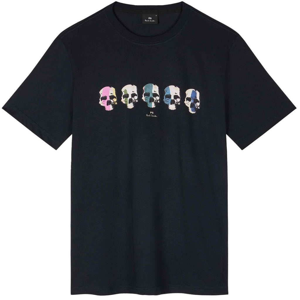 Paul Smith Skulls Print T-Shirt - Dark Navy