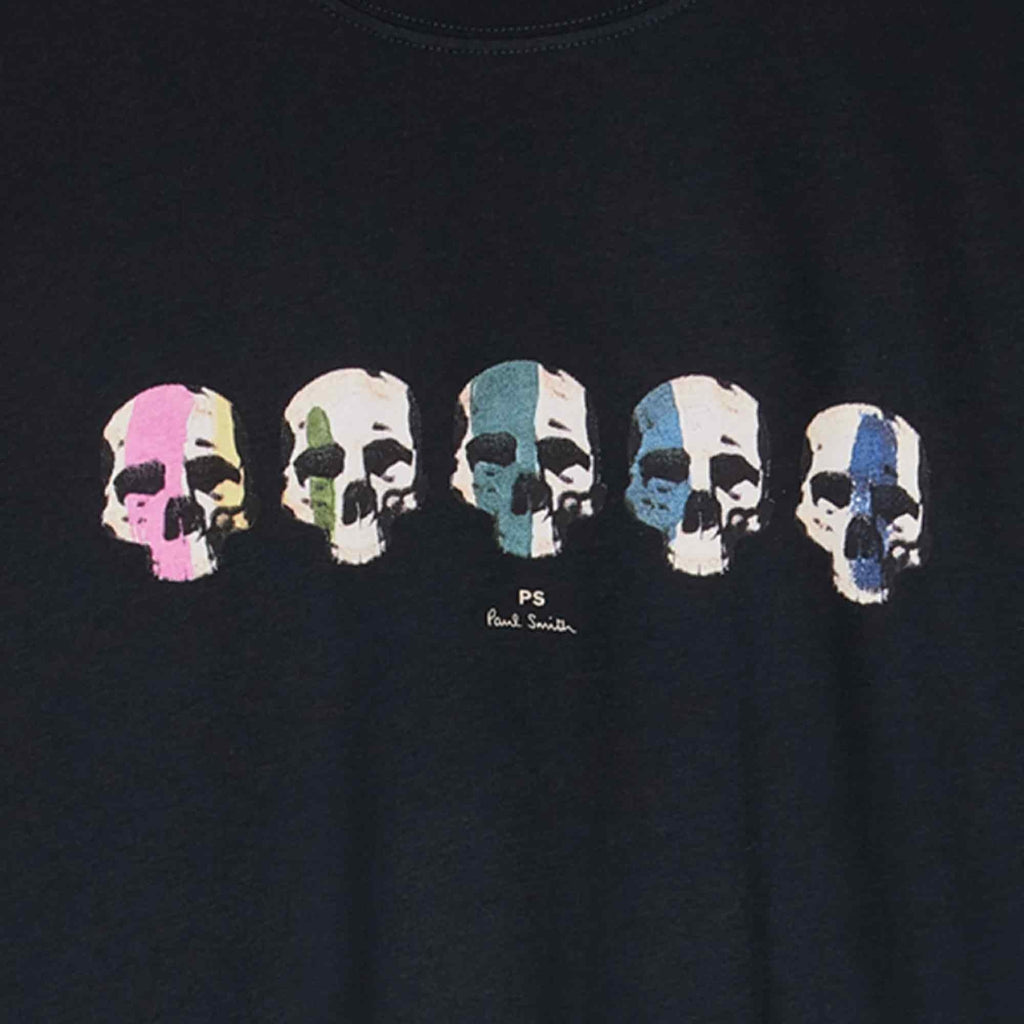 Paul Smith Skulls Print T-Shirt - Dark Navy