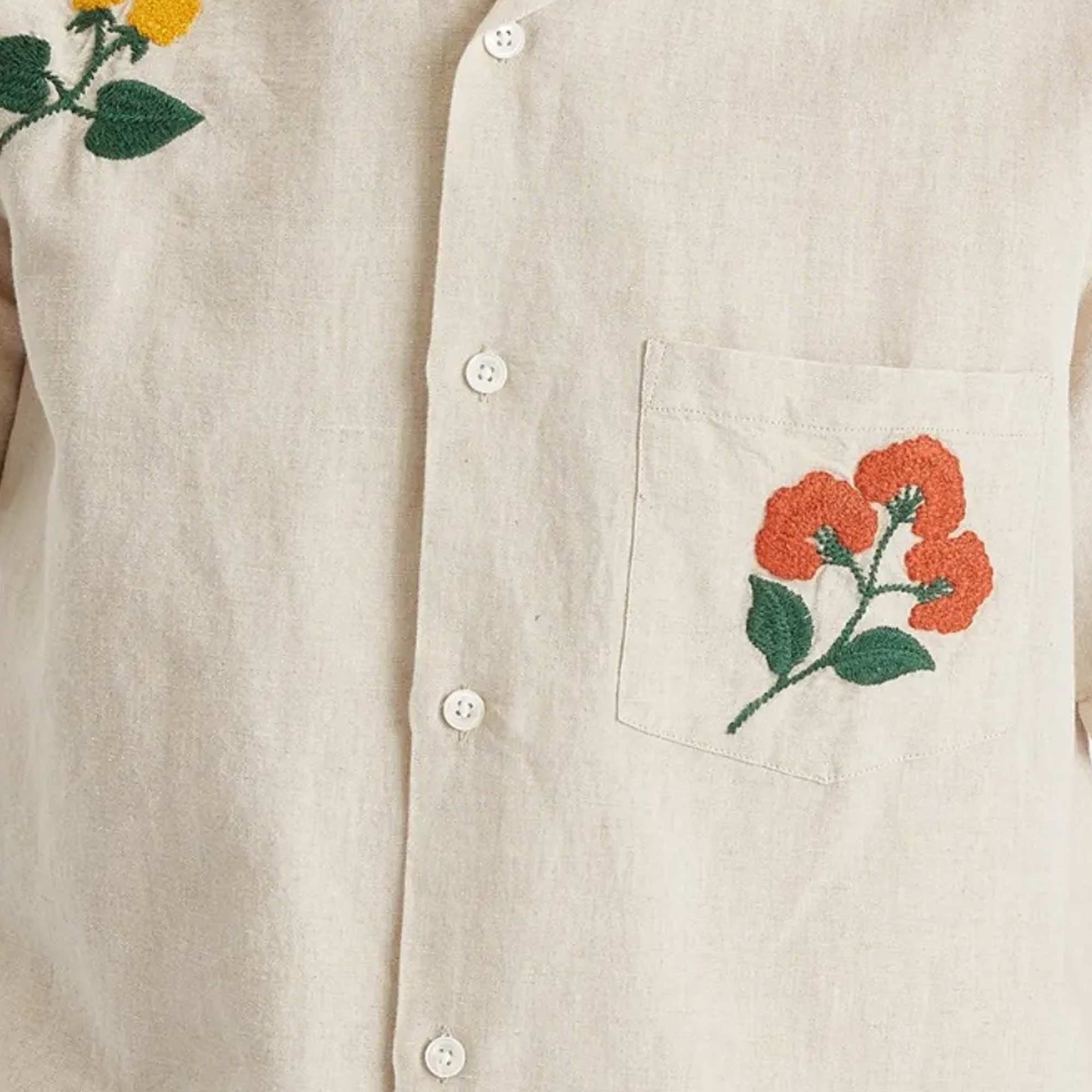 Portuguese Flannel Spring 3 Embroidered Vacation Shirt - Multi
