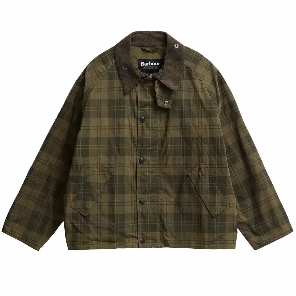 Barbour Transport Check Casual Jacket - Olive