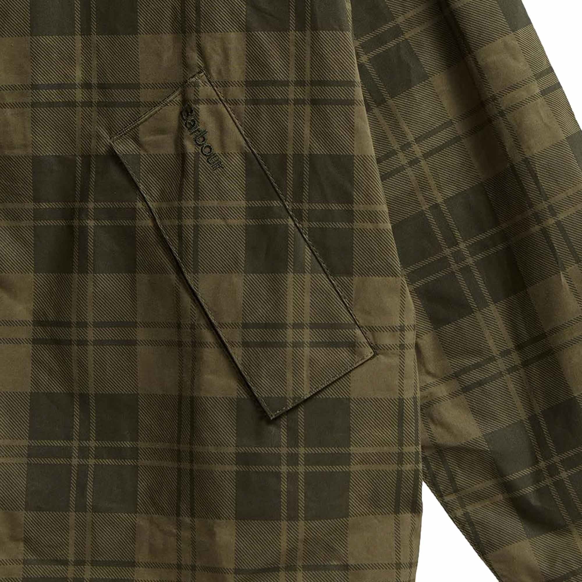 Barbour Transport Check Casual Jacket - Olive