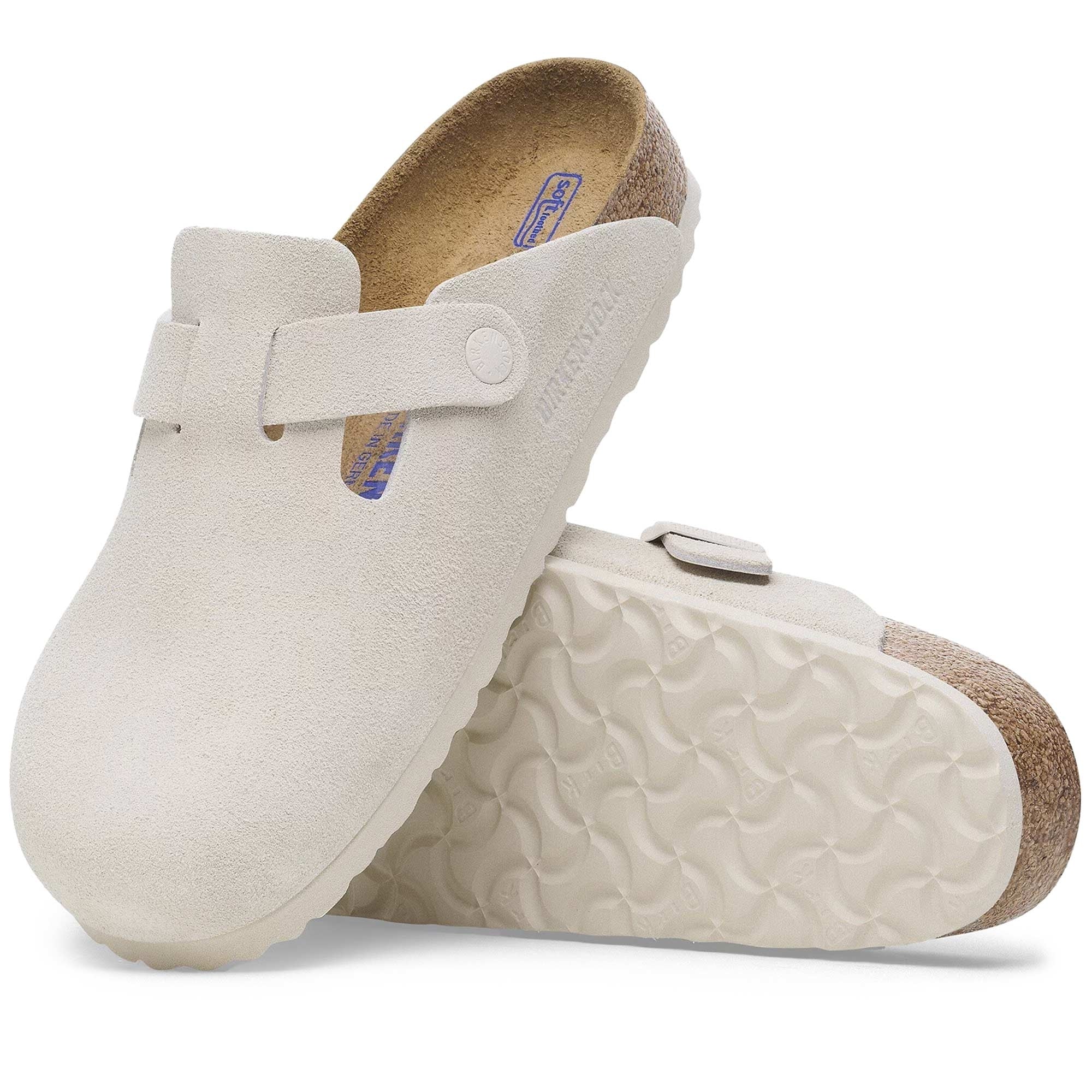Birkenstock Boston Softbed - Antique White