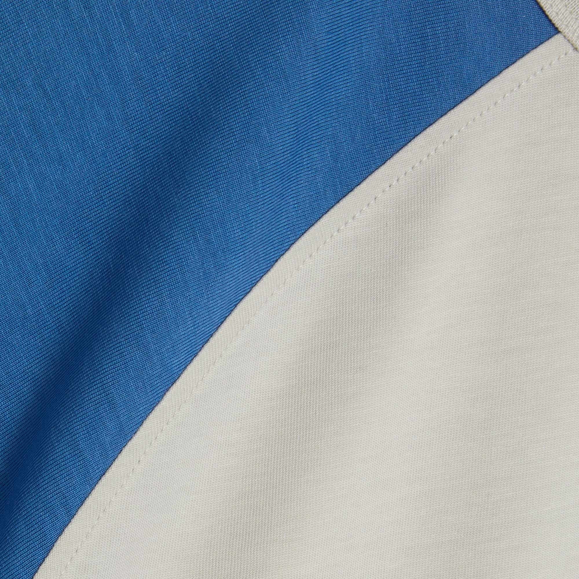 YMC Triple Raglan T-Shirt - Stone and Blue