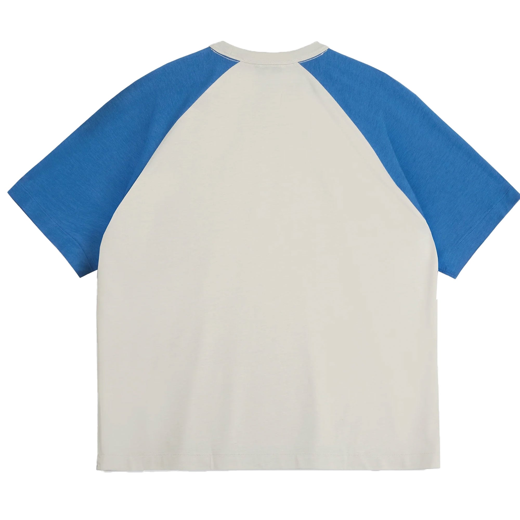 YMC Triple Raglan T-Shirt - Stone and Blue
