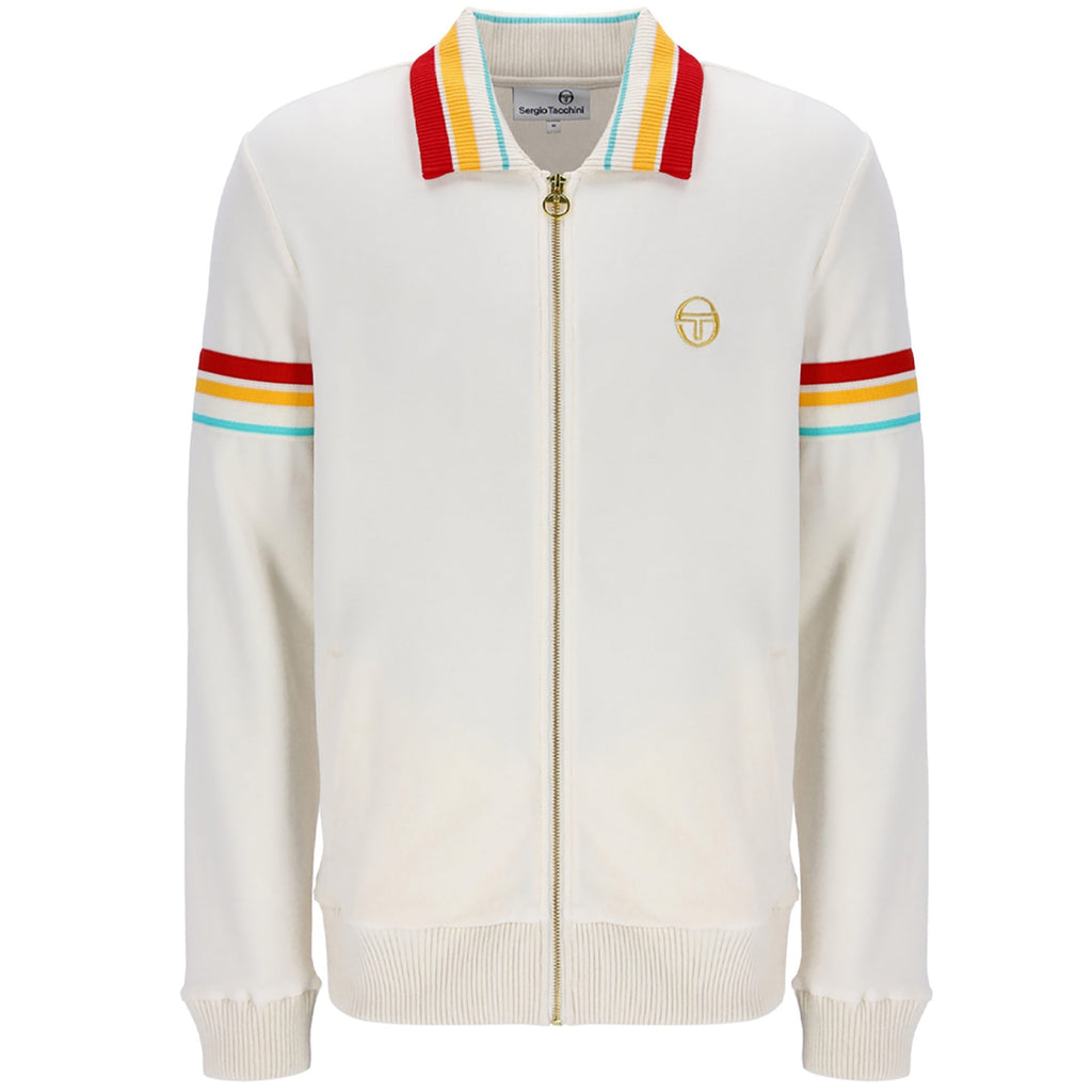 Sergio Tacchini Slice Velour Track Jacket - Gardenia