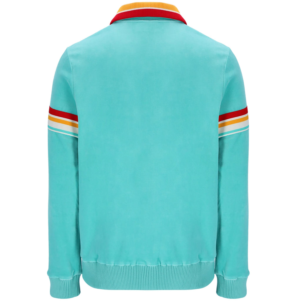 Sergio Tacchini Slice Velour Track Jacket - Pool Blue