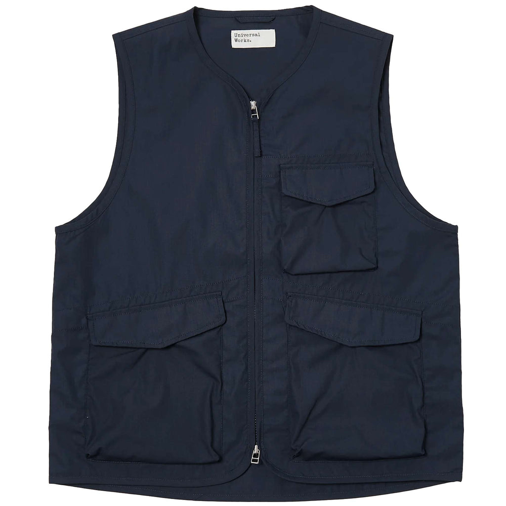 Universal Works Parachute Liner Gilet - Navy