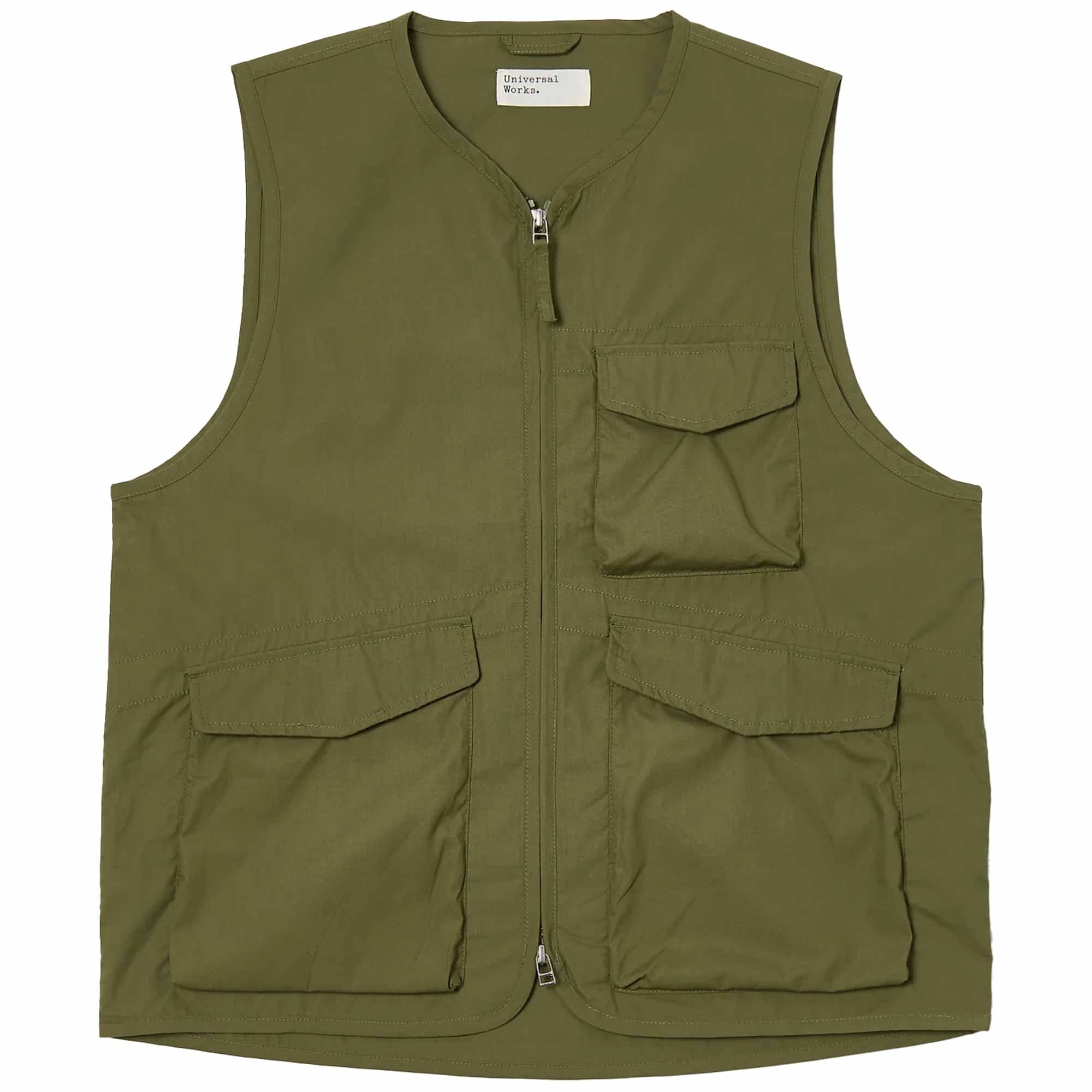 Universal Works Parachute Liner Gilet - Olive