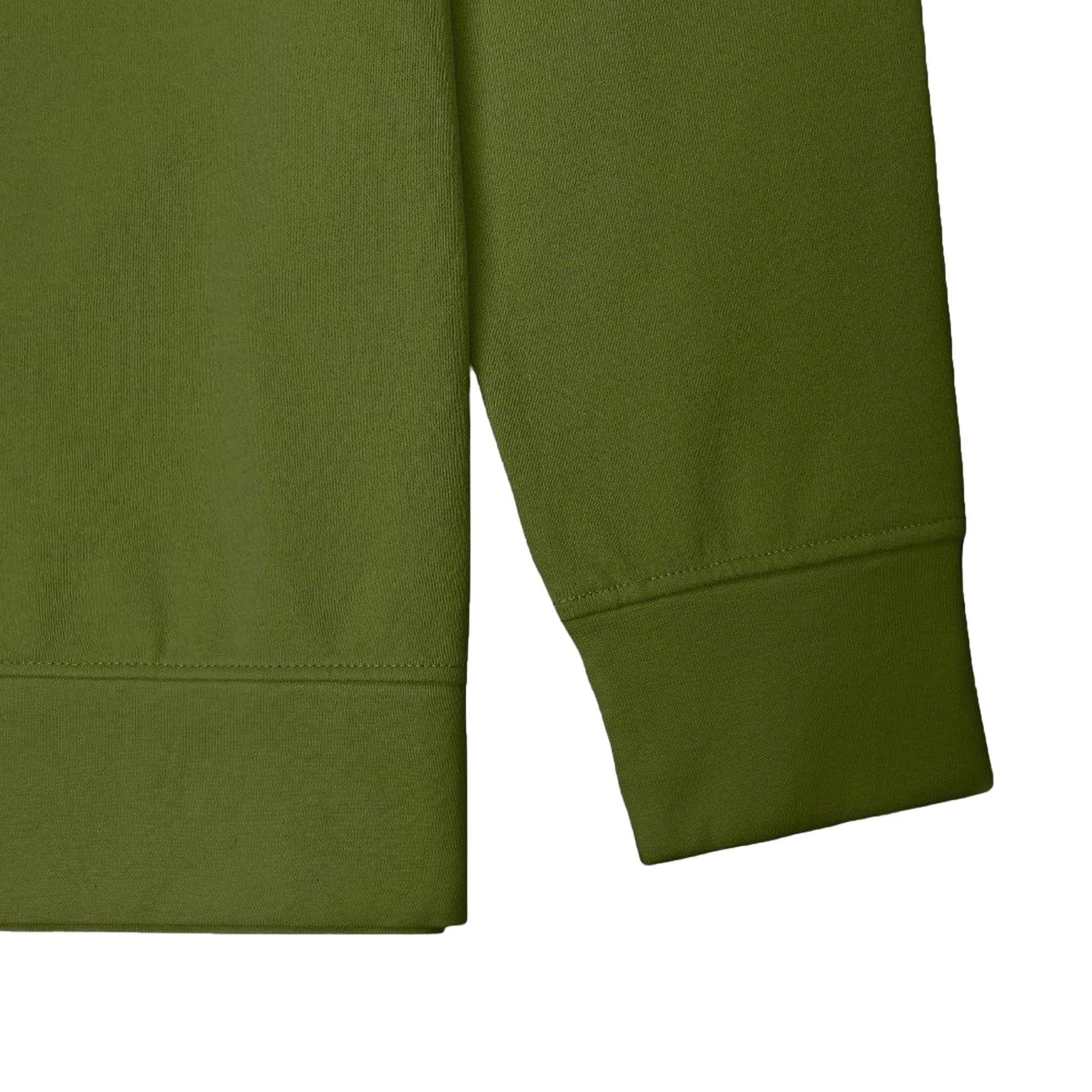 Real Hoxton Loopback Cotton Sweatshirt - Army Green