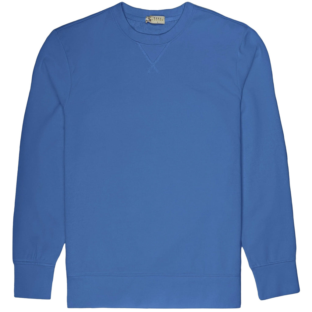 Real Hoxton Loopback Cotton Sweatshirt - Blue