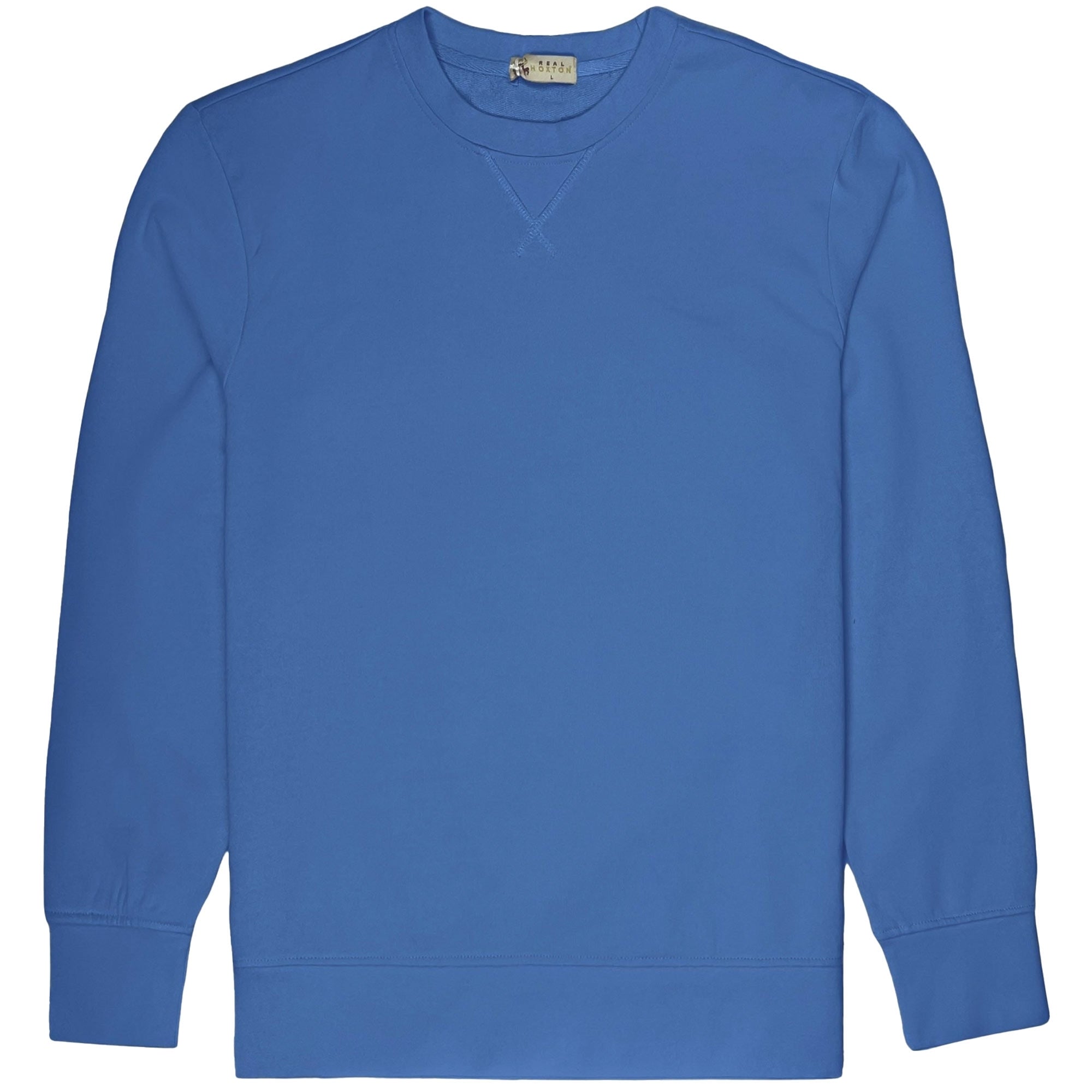 Real Hoxton Loopback Cotton Sweatshirt - Blue