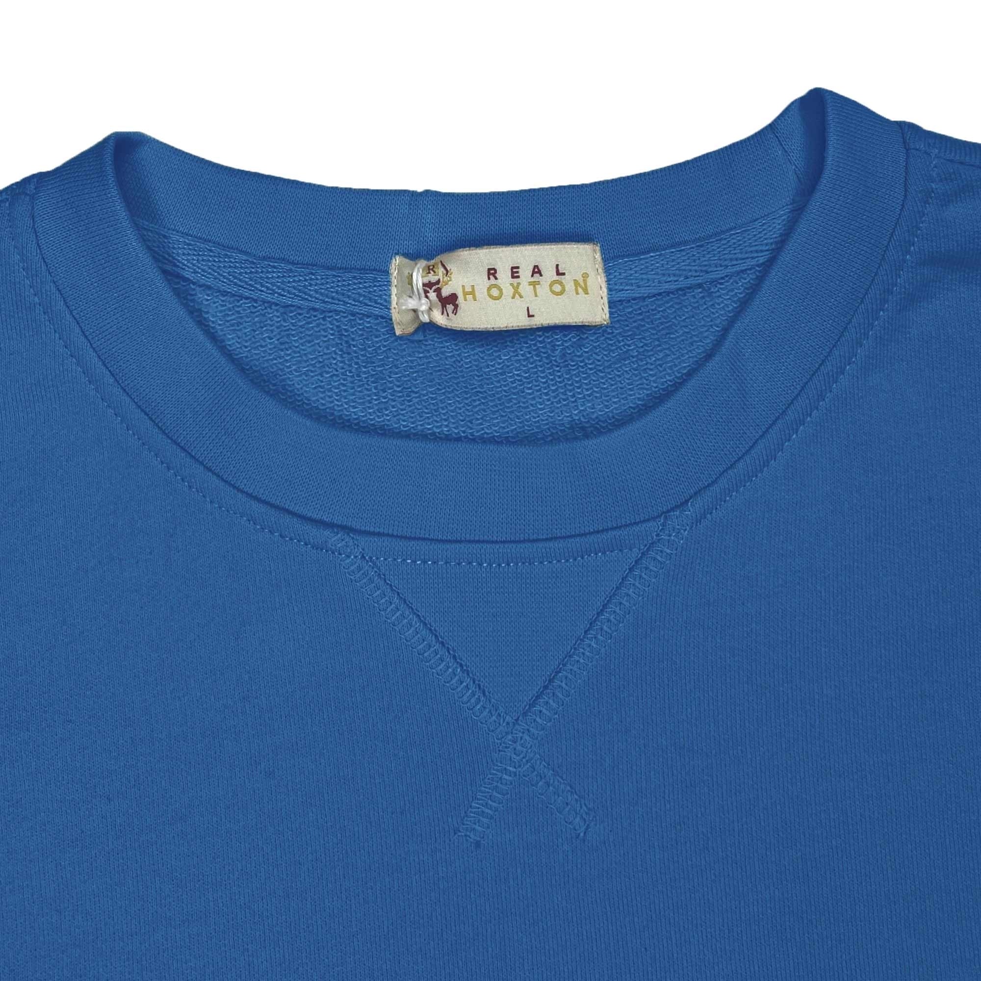 Real Hoxton Loopback Cotton Sweatshirt - Blue