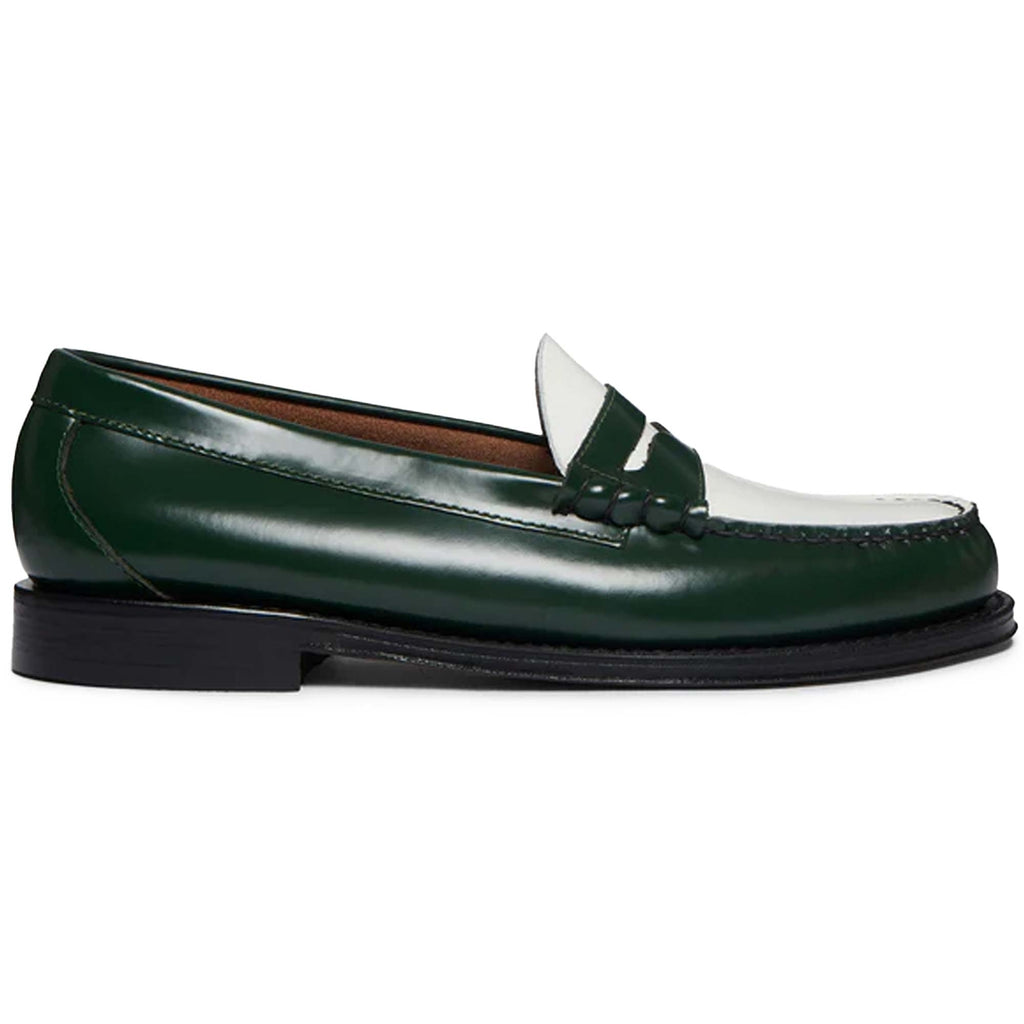 G.H. Bass Weejun Larson Penny Loafers - Dark Green/White
