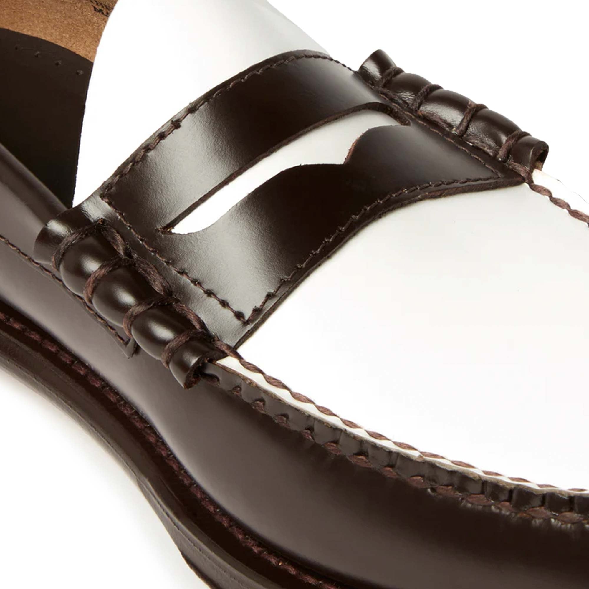 G.H. Bass Weejun Larson Penny Loafers - Brown/White
