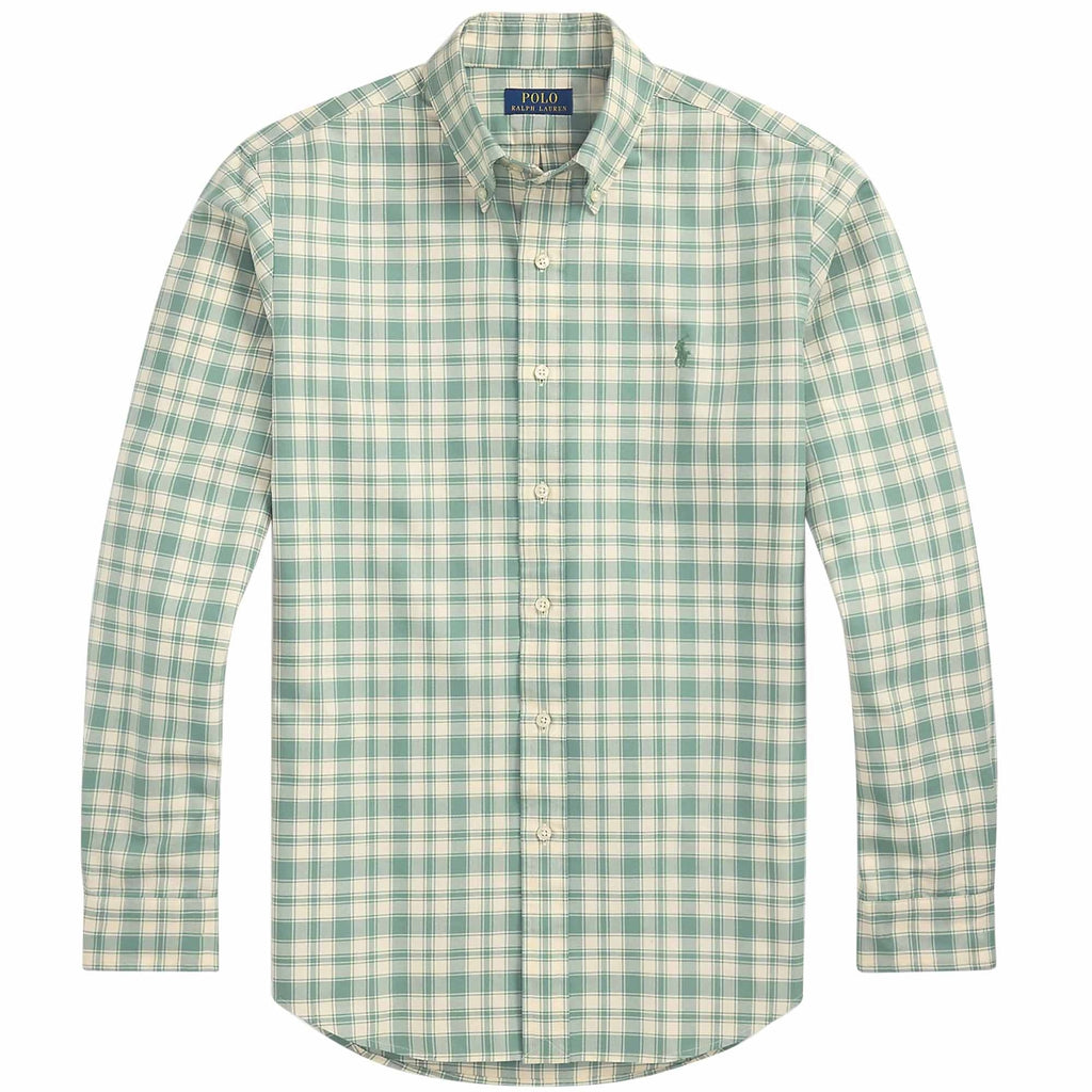 Polo Ralph Lauren Custom Fit Plaid Oxford Shirt - Green