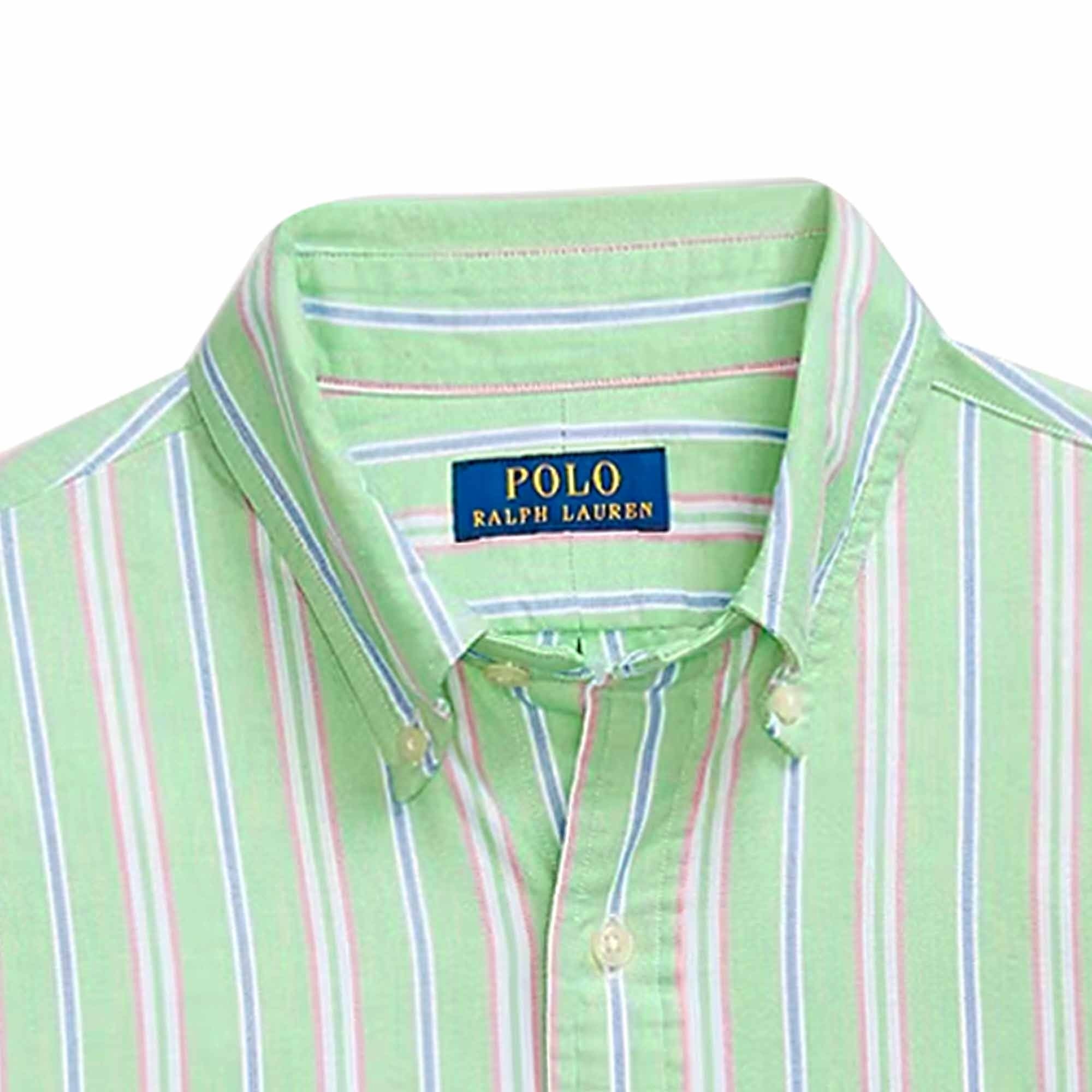 Polo Ralph Lauren Custom Fit Striped Oxford Shirt - Green