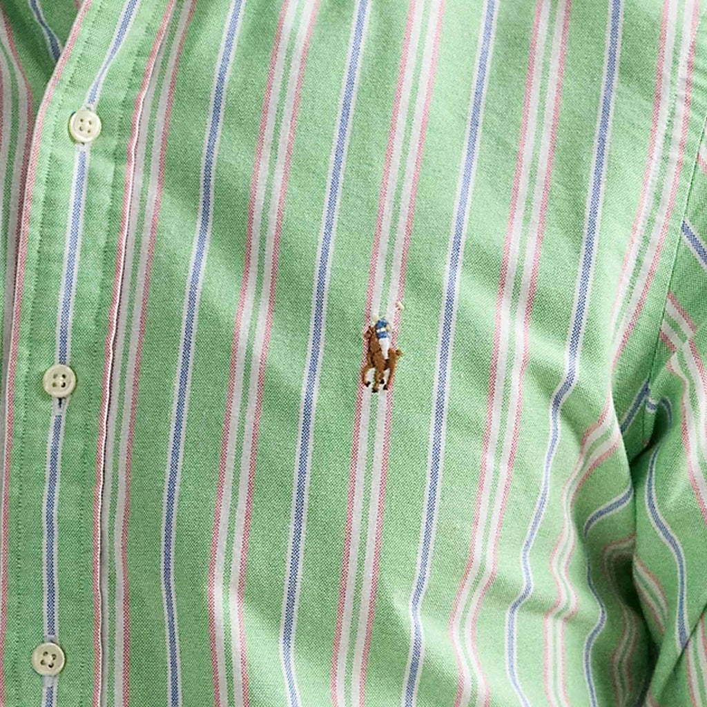 Polo Ralph Lauren Custom Fit Striped Oxford Shirt - Green