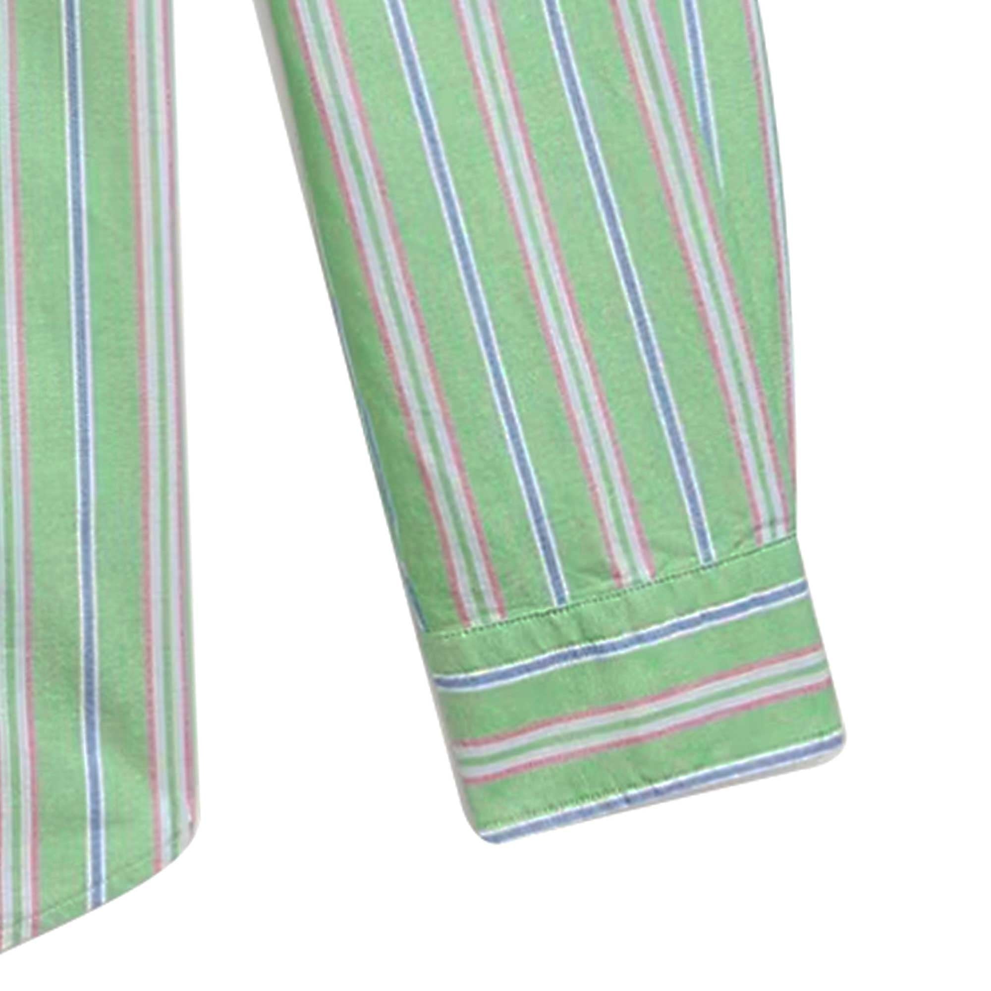 Polo Ralph Lauren Custom Fit Striped Oxford Shirt - Green