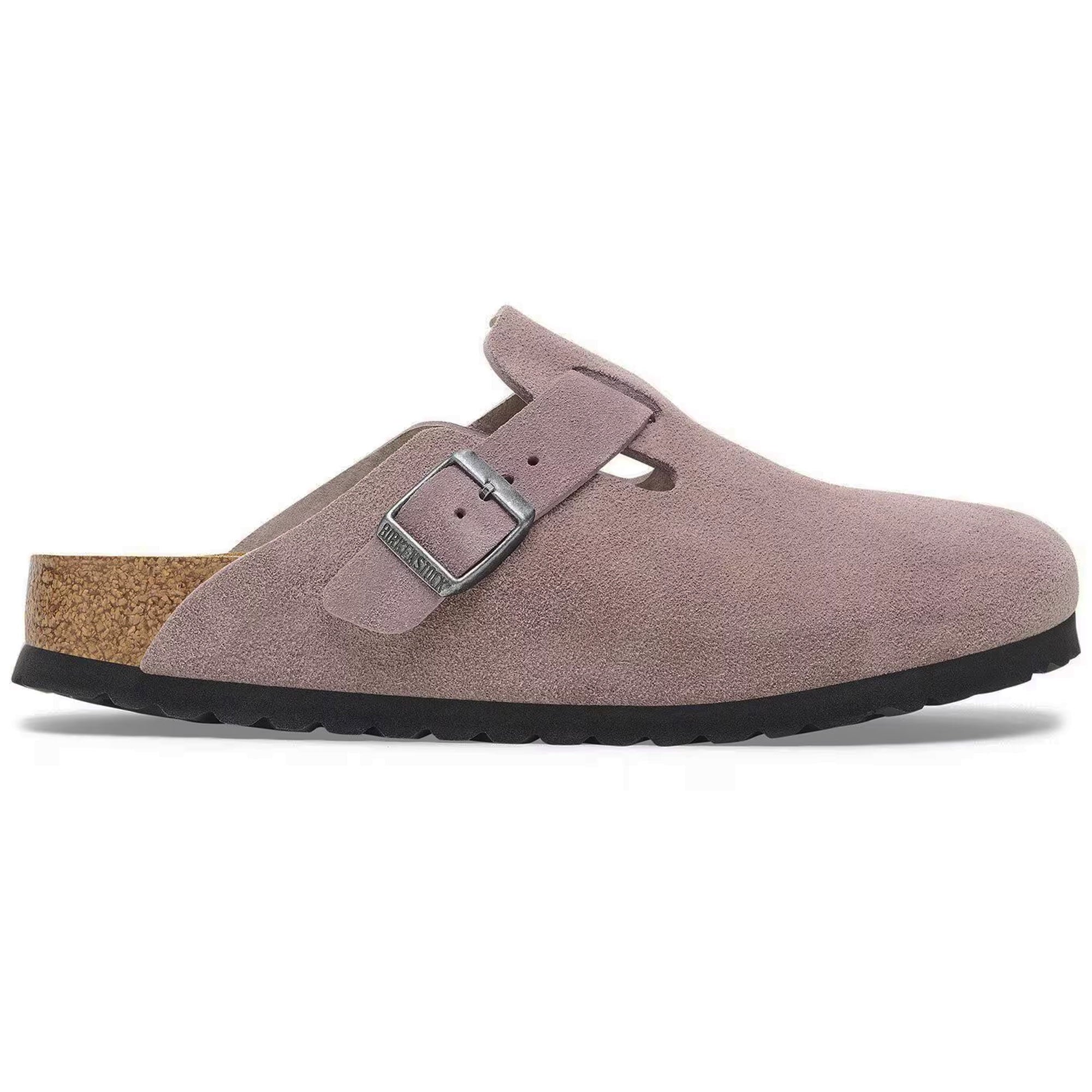 Birkenstock Womens Boston Suede Leather - Faded Purple