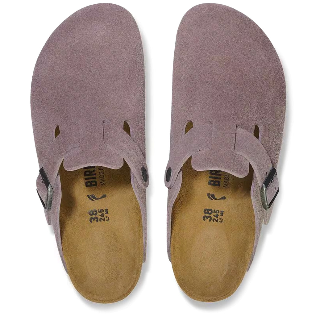Birkenstock Womens Boston Suede Leather - Faded Purple