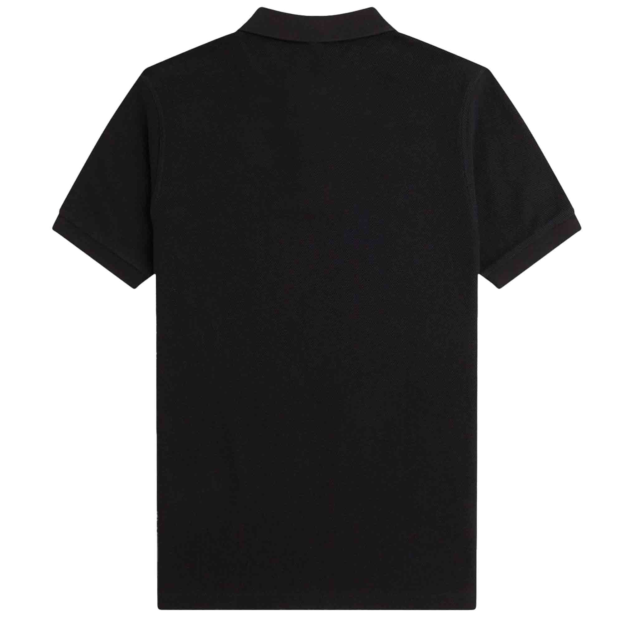 Fred Perry Striped Polo Shirt - Black