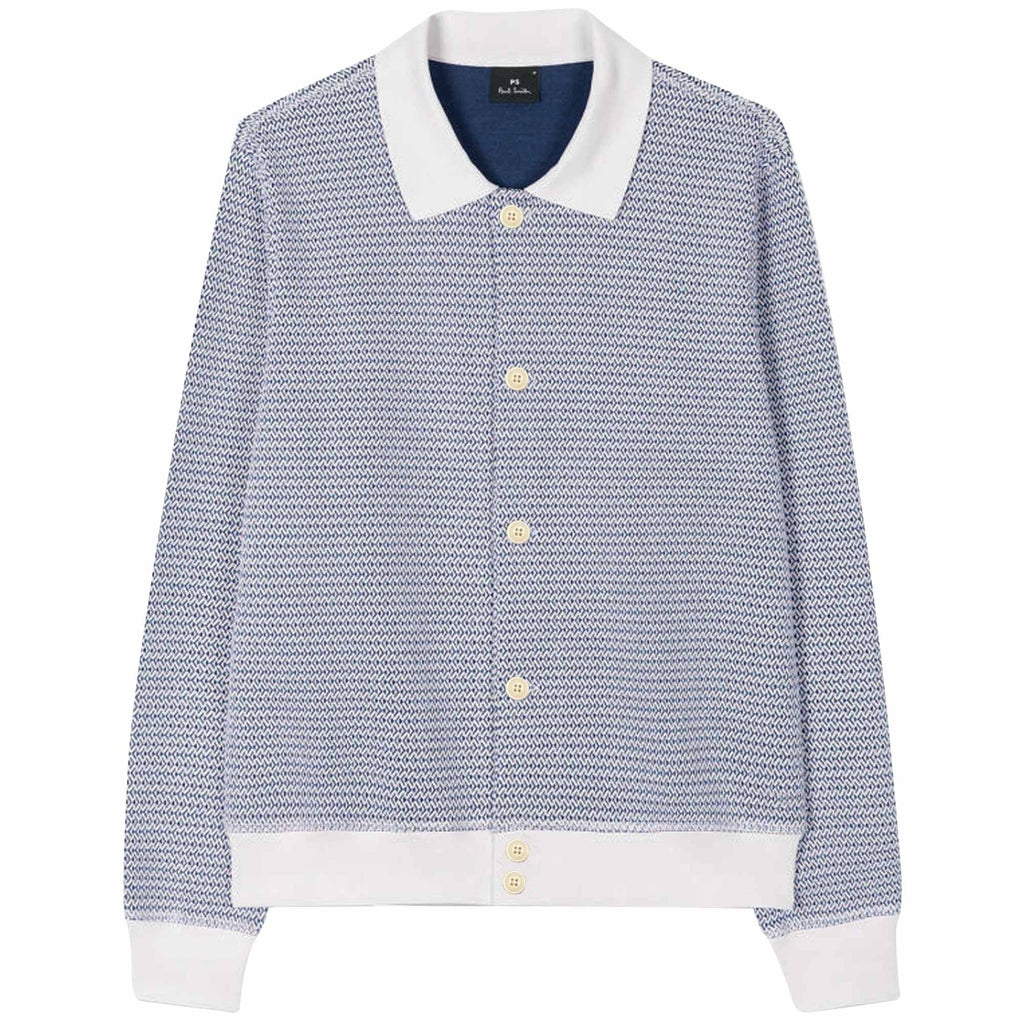 Paul Smith Cotton-Blend Jersey Cardigan - Navy