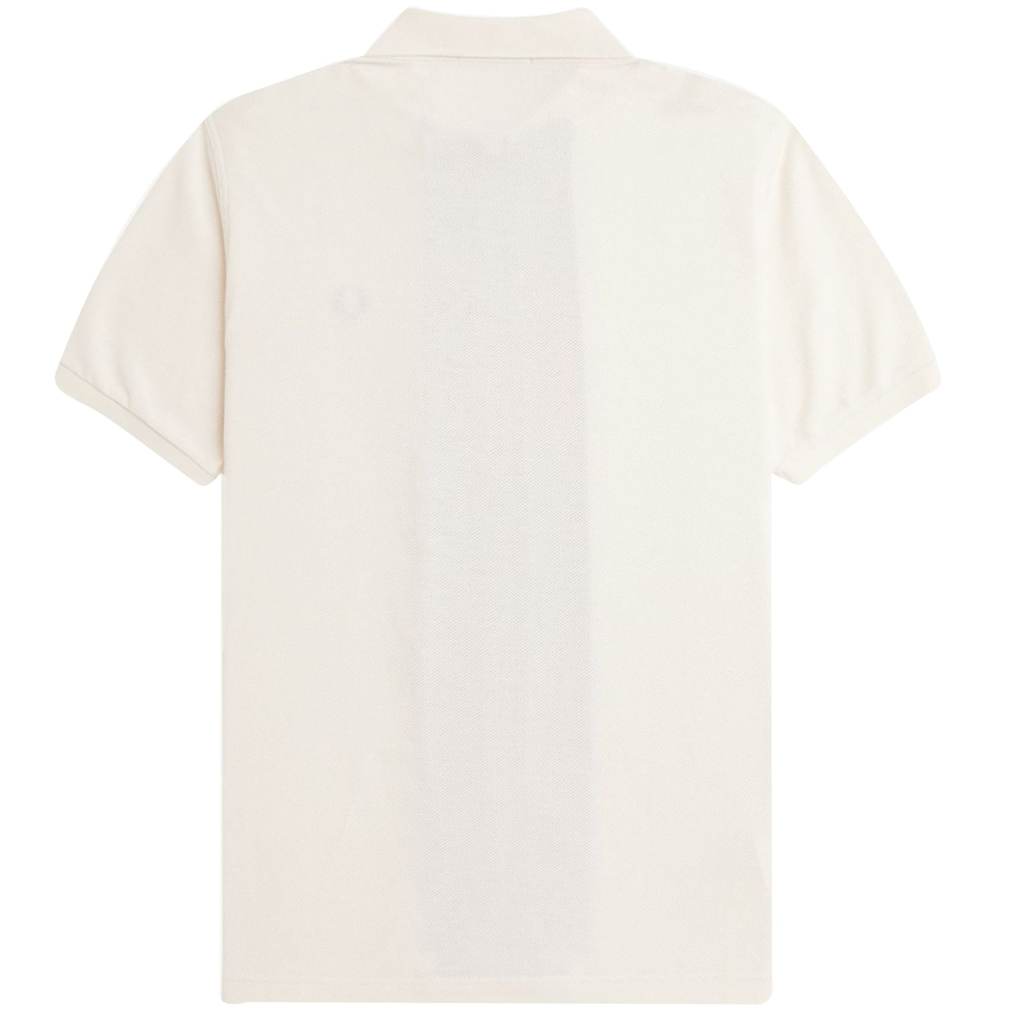 Fred Perry Textured Zip Neck Polo Shirt - Light Ecru