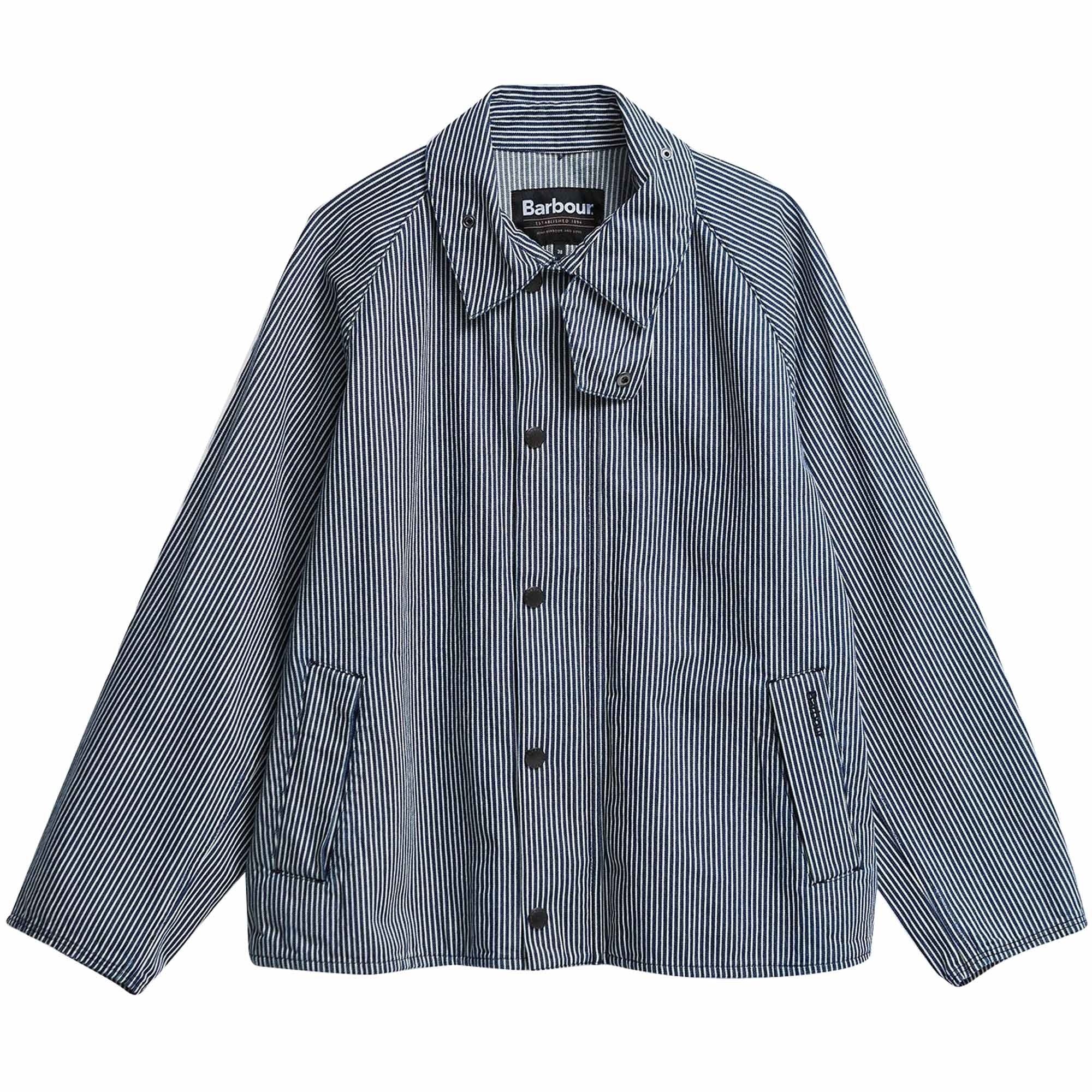 Barbour Transport Striped Casual Jacket - Indigo