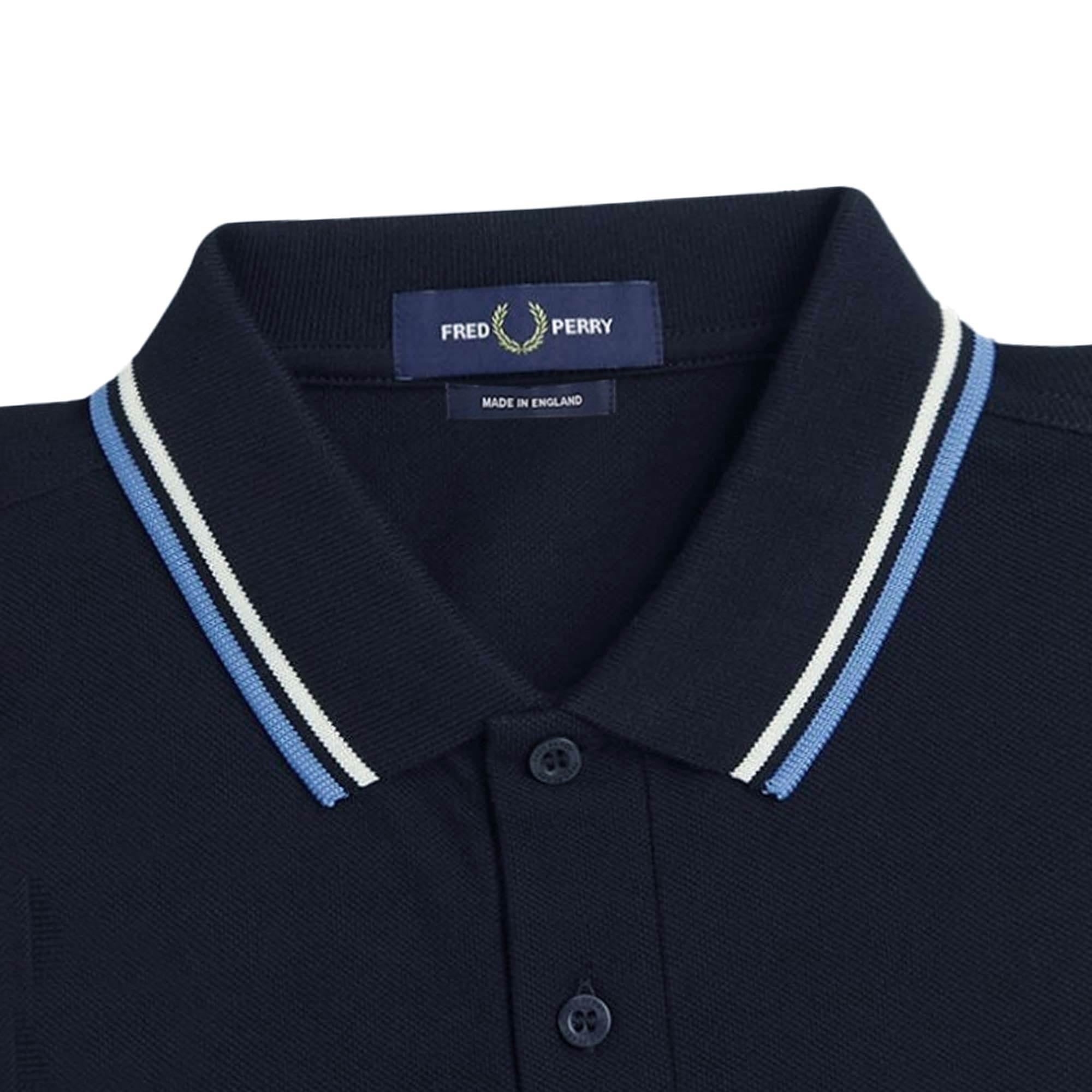 Fred Perry M12 Twin Tipped Polo Shirt - Navy