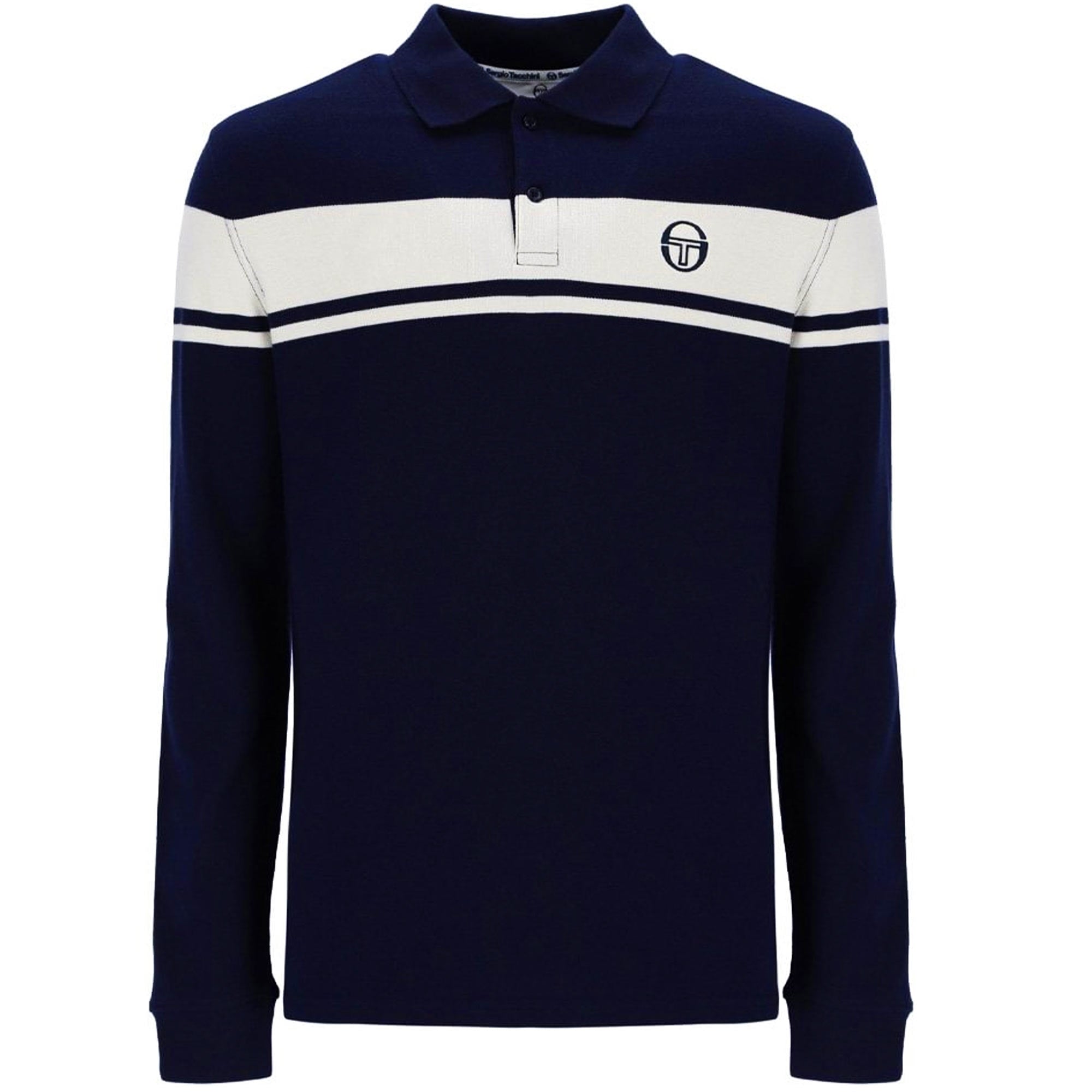 Sergio Tacchini Young Line Long Sleeve Polo Shirt - Maritime Blue