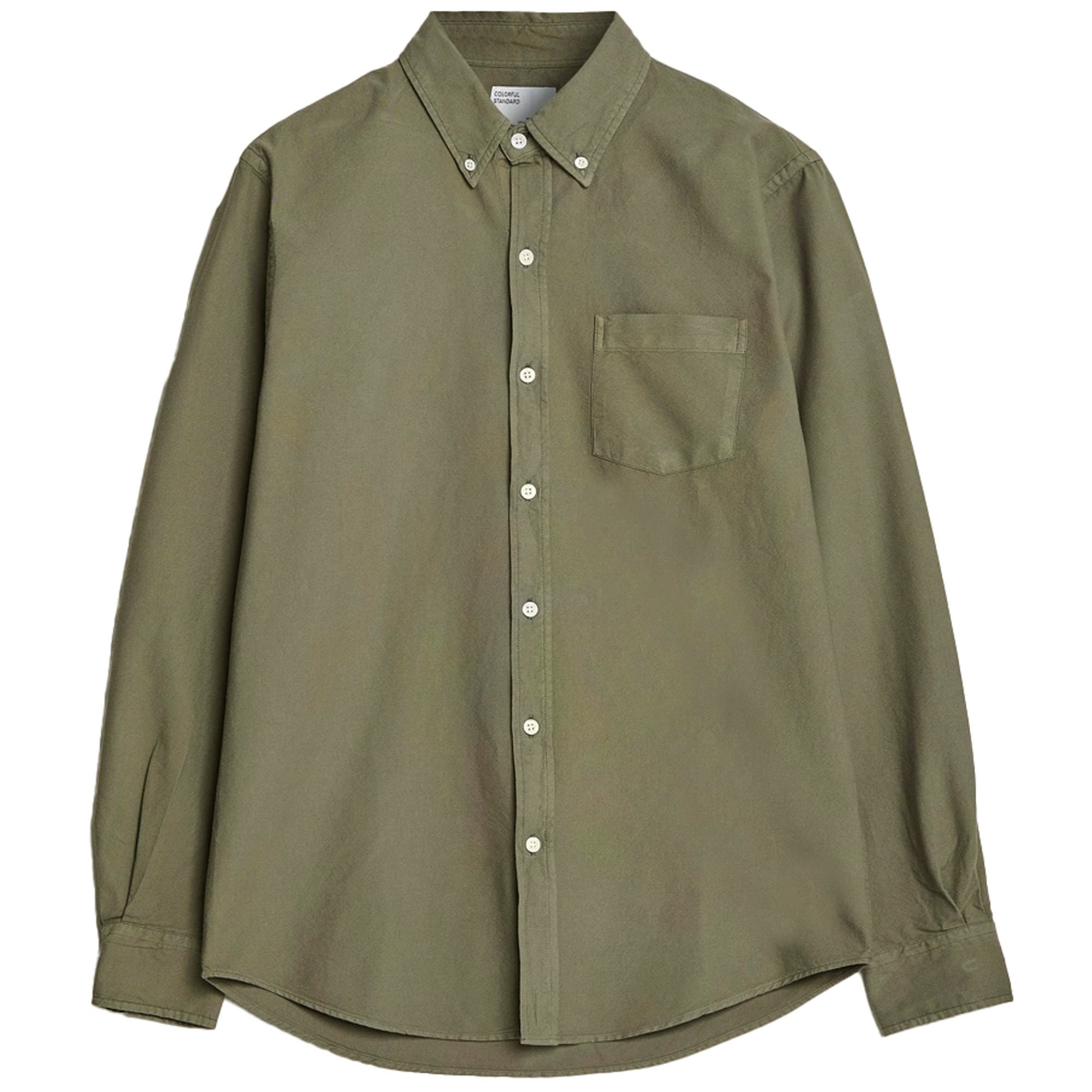 Organic Button Down Shirt - Dusty Olive