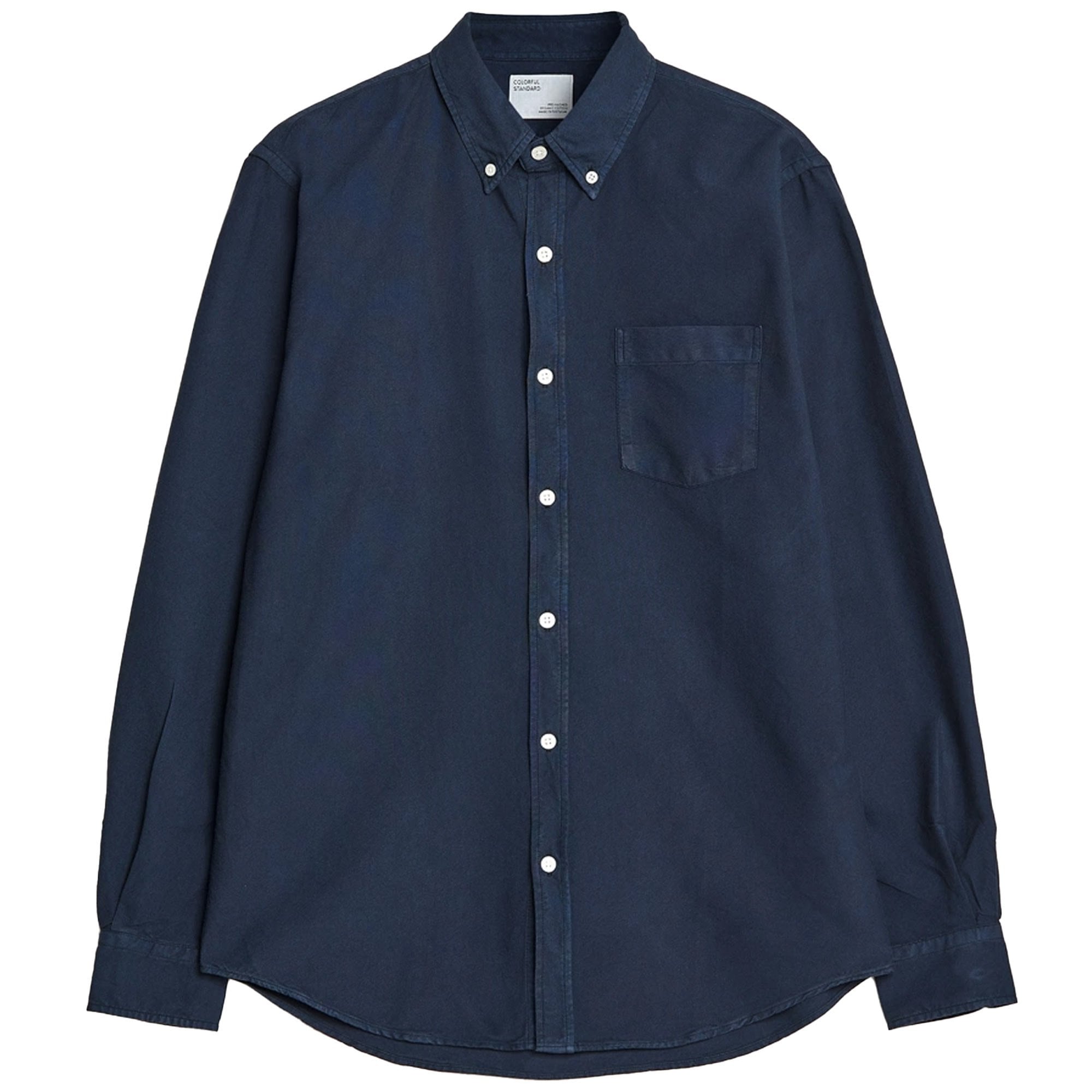 Colorful Standard Organic Button Down Shirt - Navy Blue