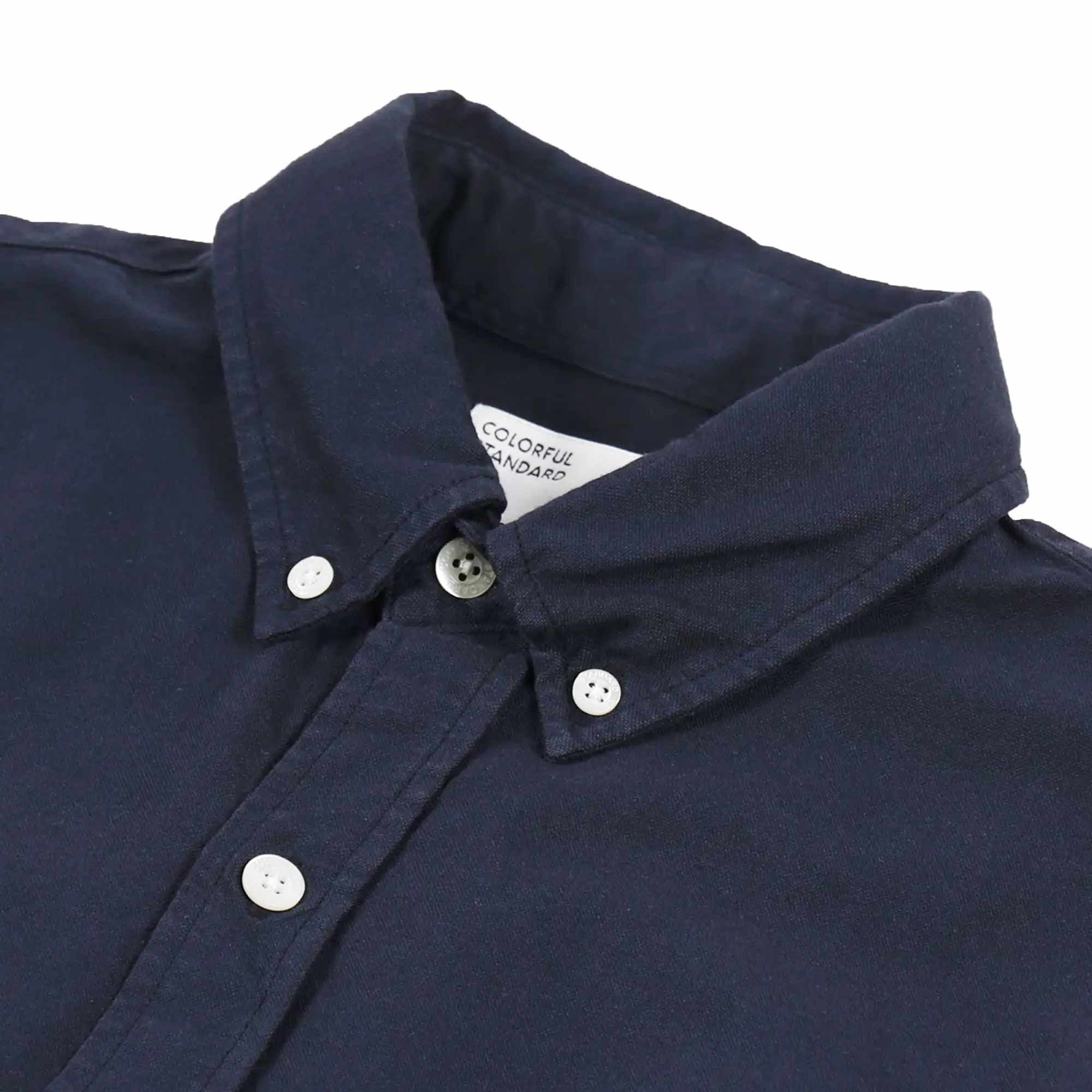 Colorful Standard Organic Button Down Shirt - Navy Blue