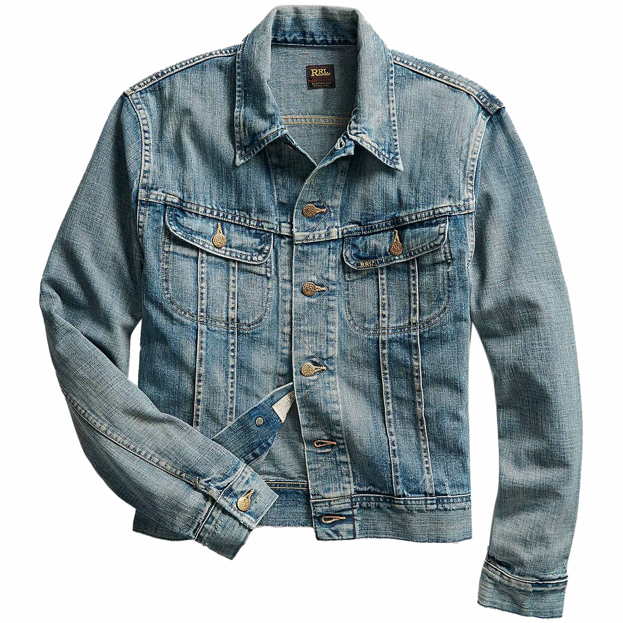 RRL by Ralph Lauren Indigo Denim Trucker Jacket - Leeland Wash