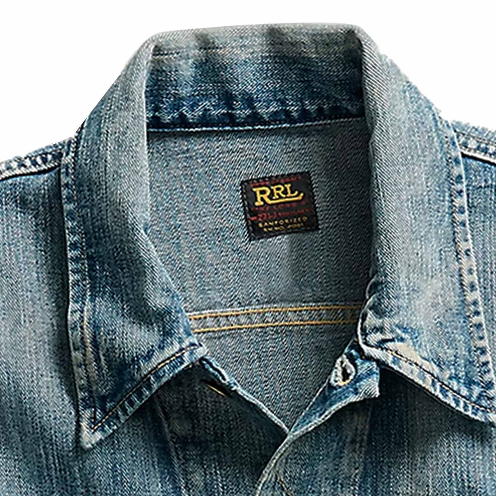 RRL by Ralph Lauren Indigo Denim Trucker Jacket - Leeland Wash