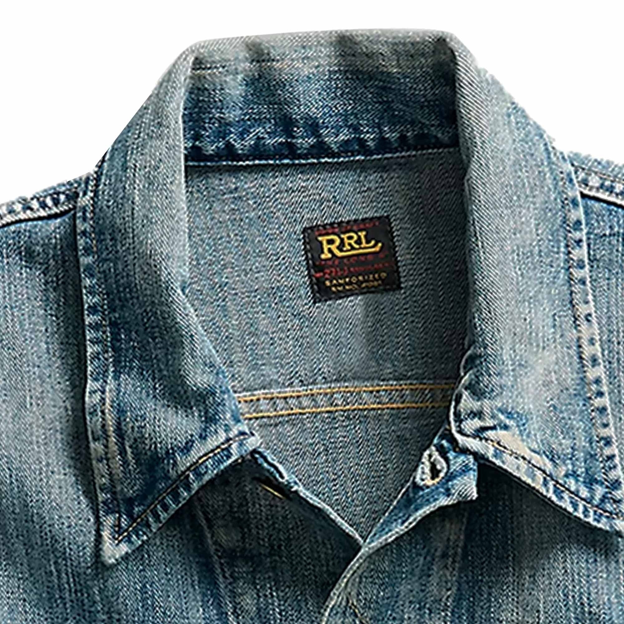 RRL by Ralph Lauren Indigo Denim Trucker Jacket - Leeland Wash