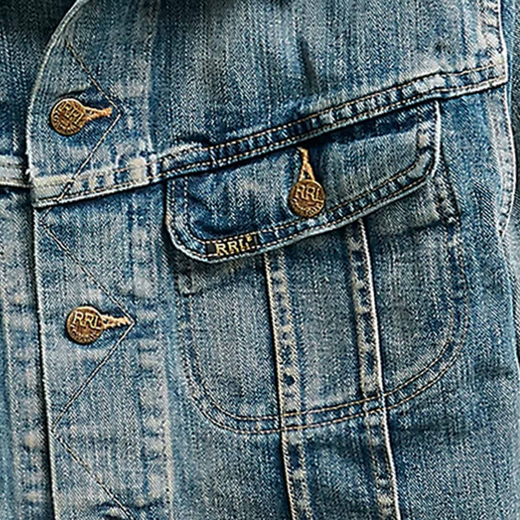 RRL by Ralph Lauren Indigo Denim Trucker Jacket - Leeland Wash