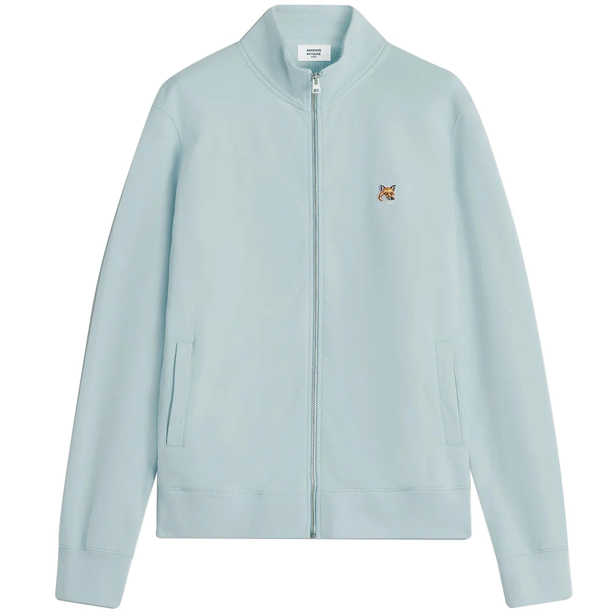 Maison Kitsune Fox Head Full Zip Sweatshirt - Cirrus Blue
