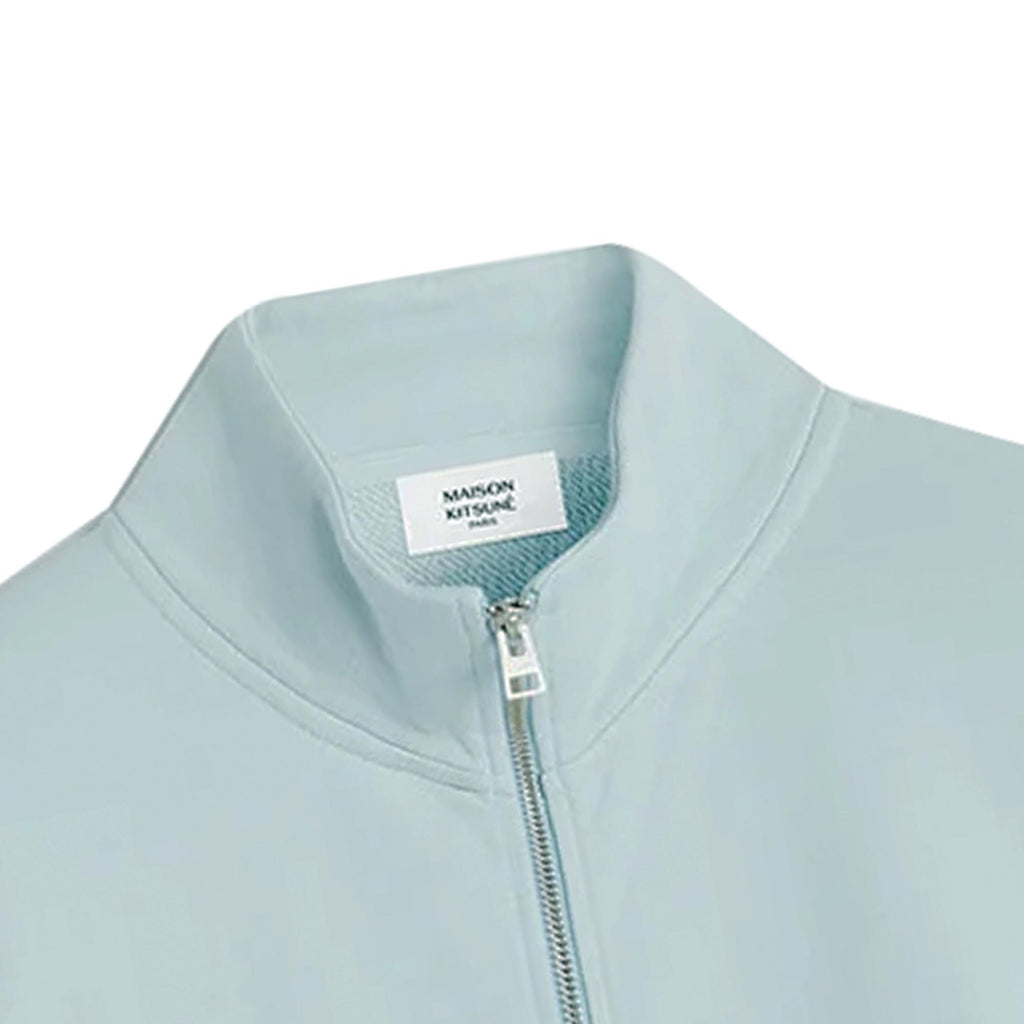 Maison Kitsune Fox Head Full Zip Sweatshirt - Cirrus Blue