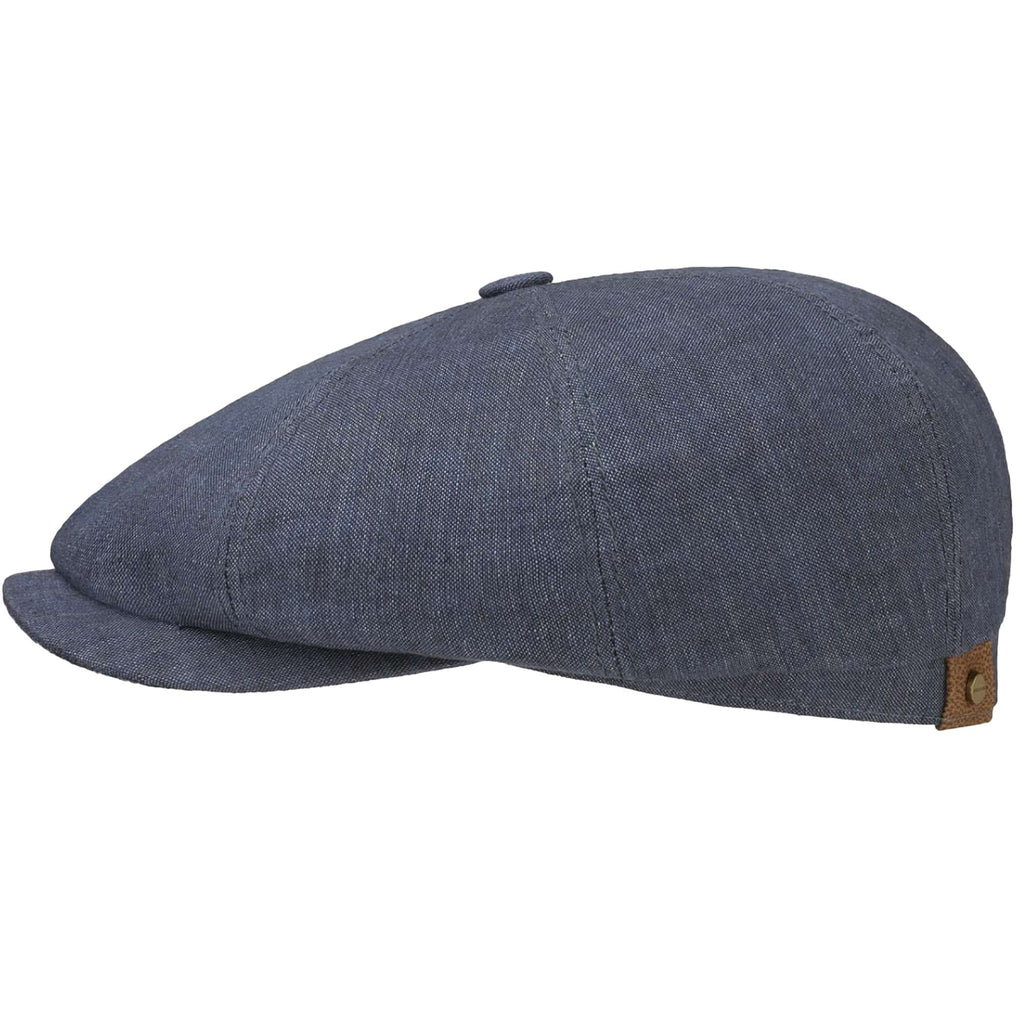 Stetson Hats Hatteras Linen Newsboy Cap - Denim